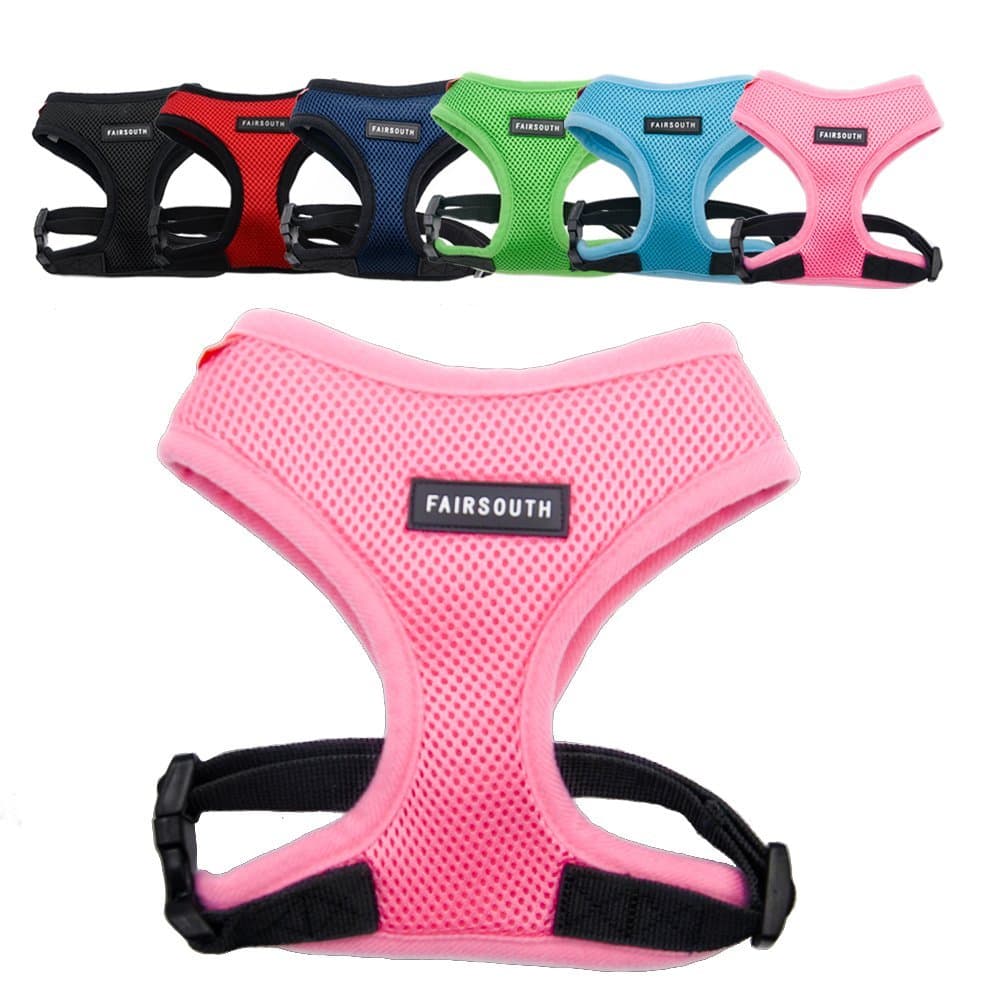 FAIRSOUTH Soft Air Mesh Harness for Dogs/Puppies