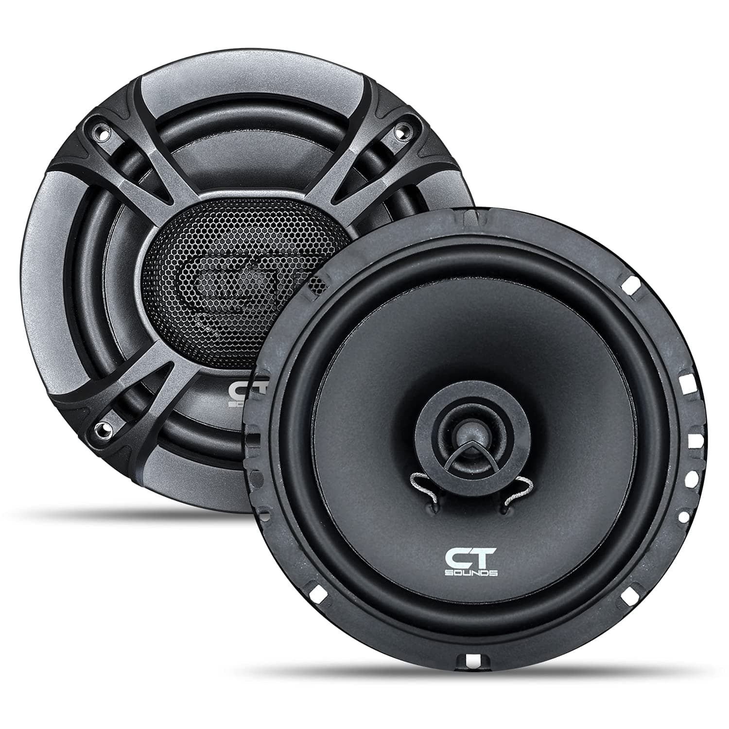 CT Sounds Bio 6.5-Inch 2-Way Silk Dome Coaxial Car Speakers (Pair)