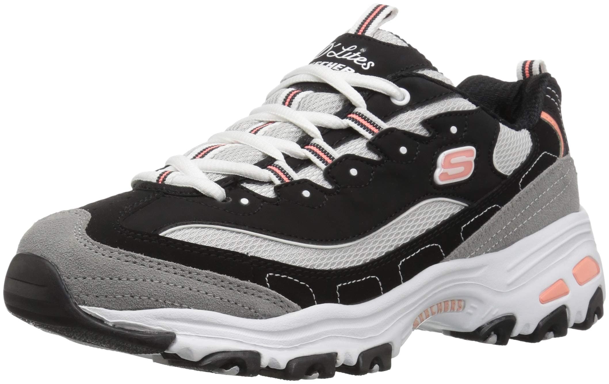 Skechers Women's D'Lites New Journey 11947-bkwg Low-Top Sneakers
