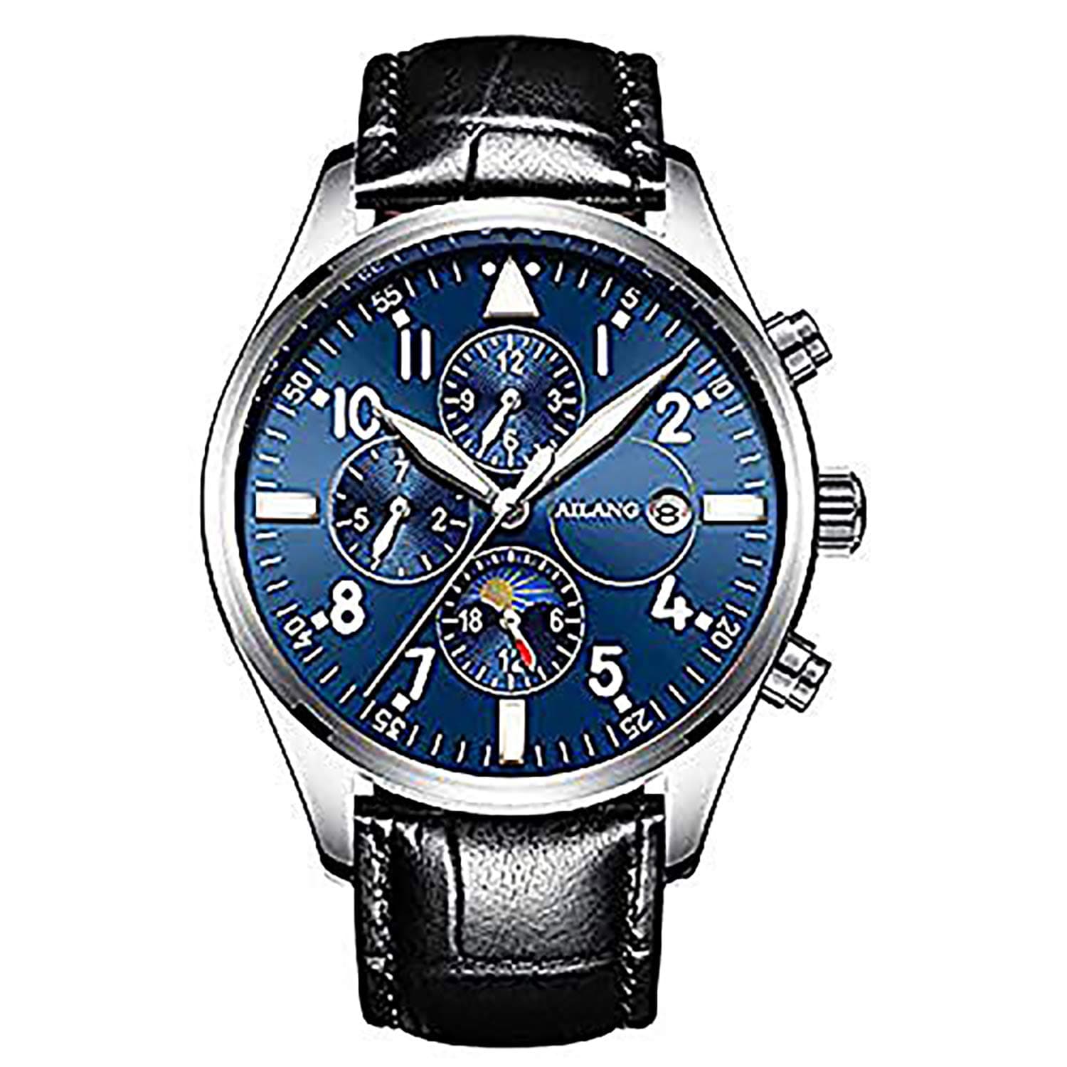 AILANG 6 Hands Moon Phase Top Brand Mens Mechanical Watches Luminous Automatic Watch Men Calendar Relogio Masculino Dropship New -509