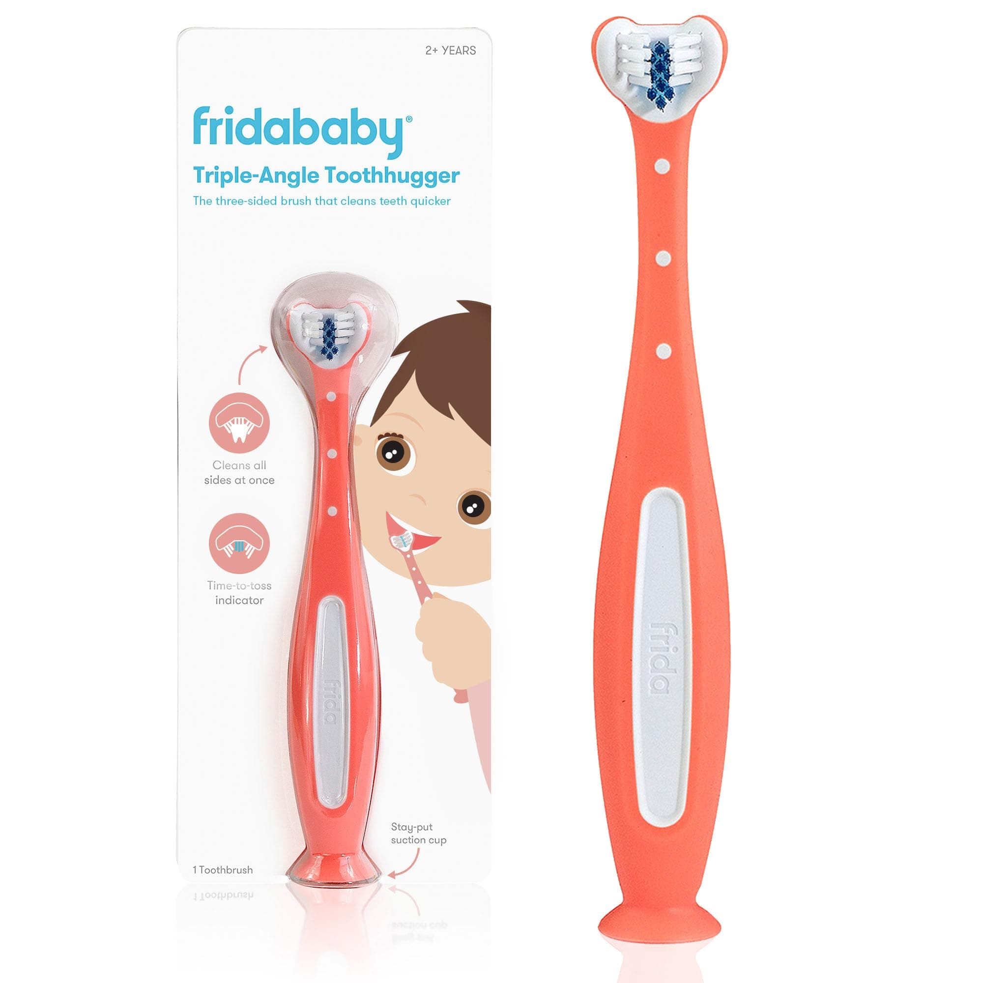 – Triple Angle Toothhugger Training Toothbrush For Toddler Oral Care Pink