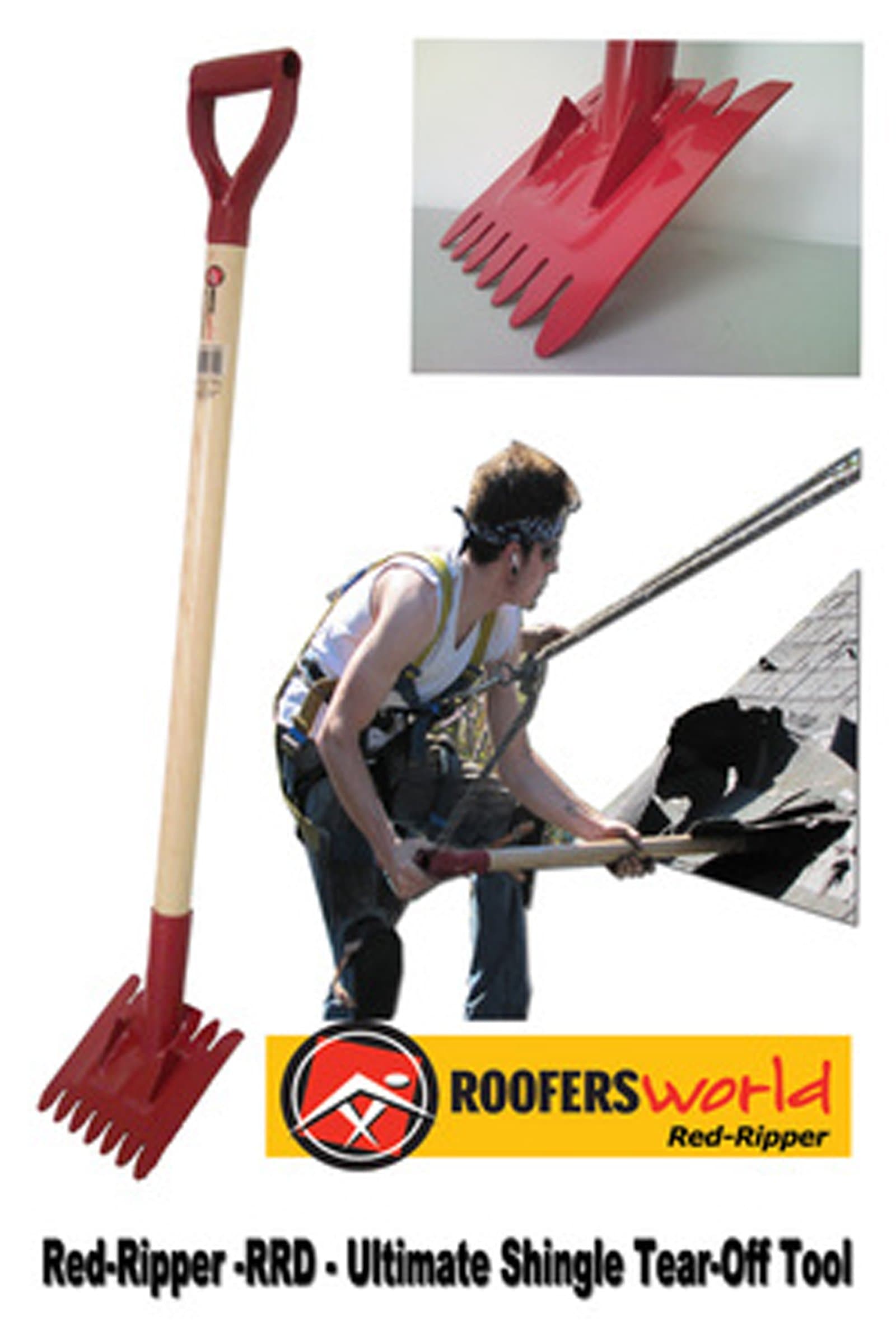 Roofers 220540 RRD Red Ripper Roofing Tear-Off Tool with D Handle