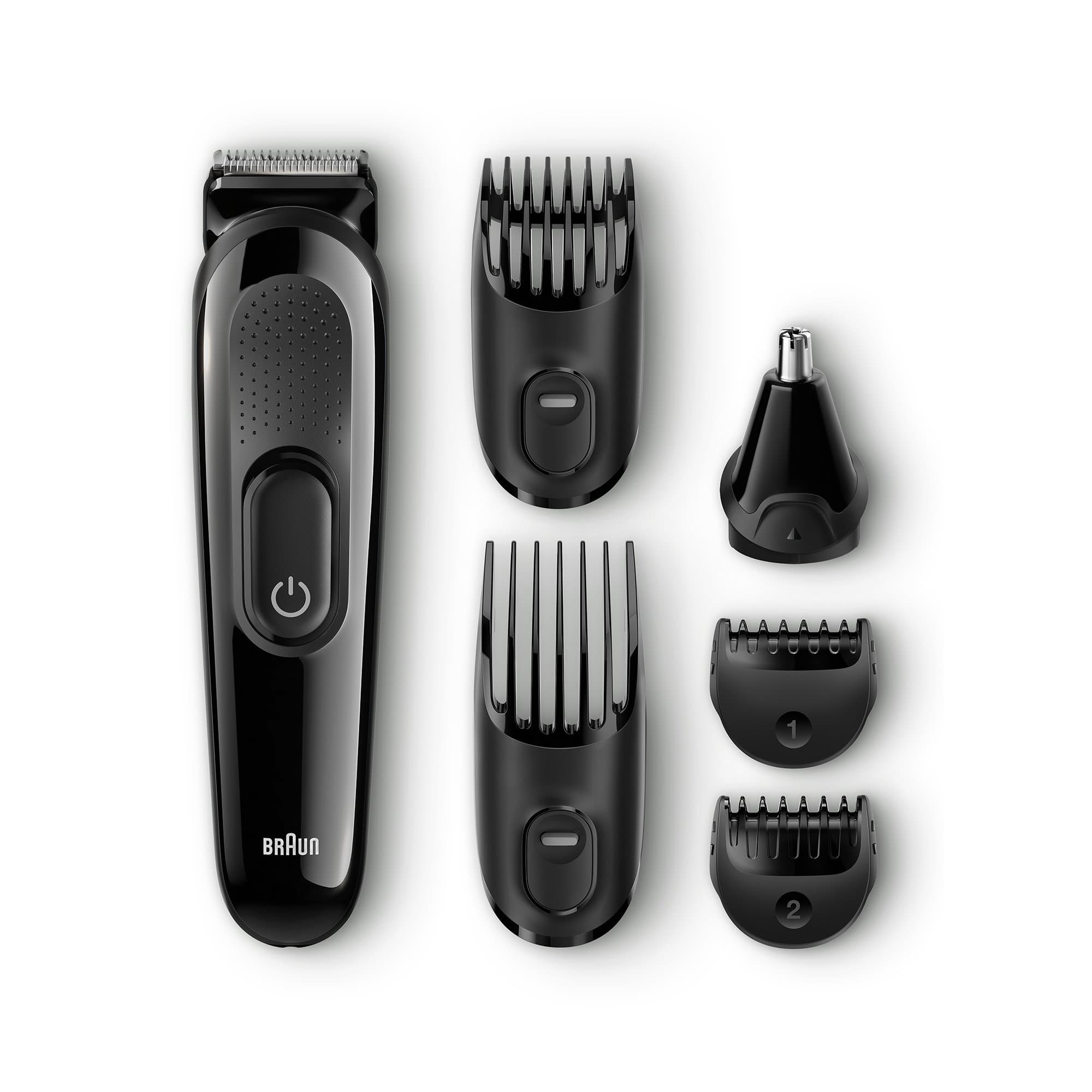 Braun MGK3020 Multi Grooming Kit - 6-in-one beard and hair trimming kit - with nose trimmer attachment - Ships with a UK 2 pin plug