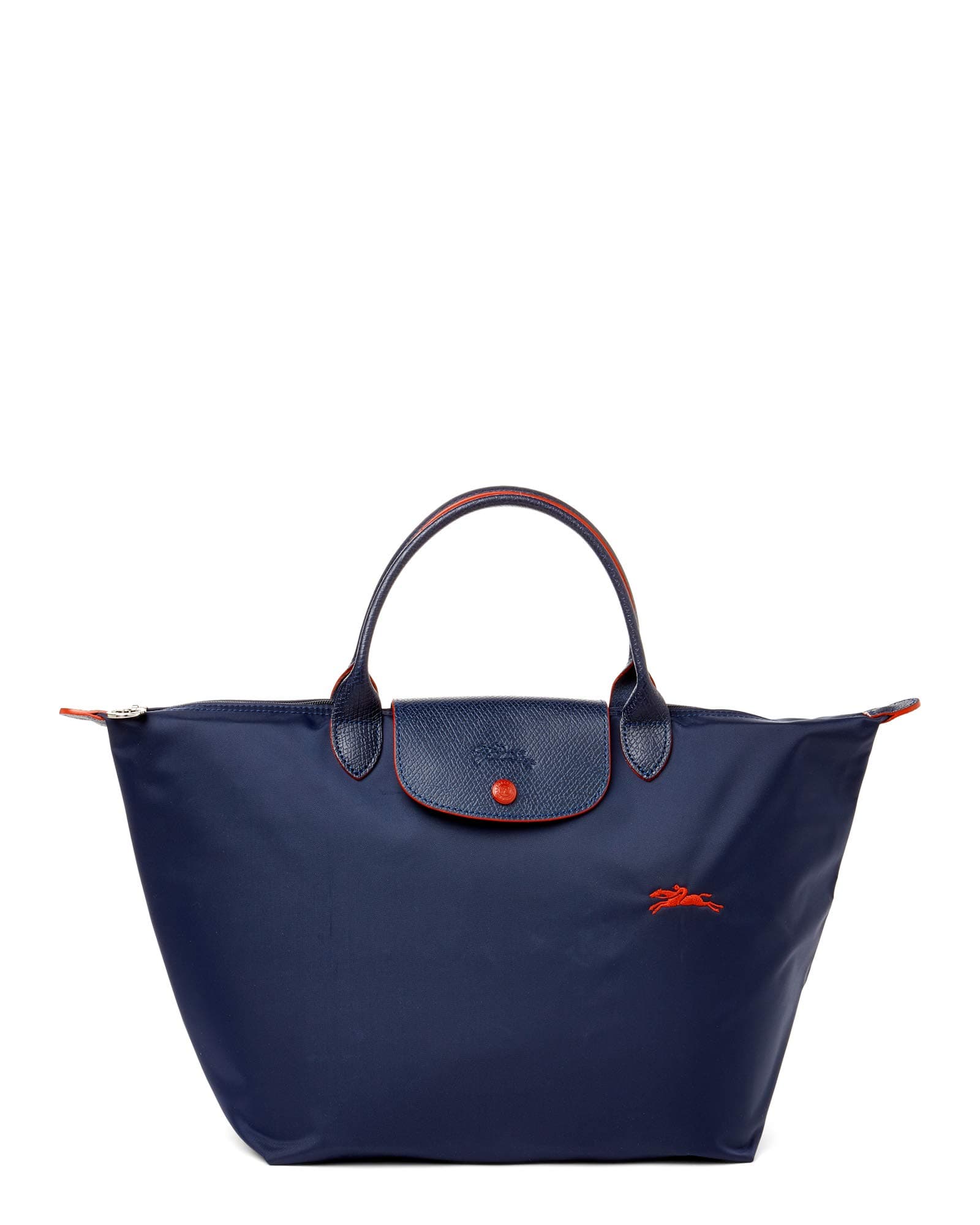 Longchamp 'Medium Le Pliage Nylon Club Tote Top Handle Bag, Navy