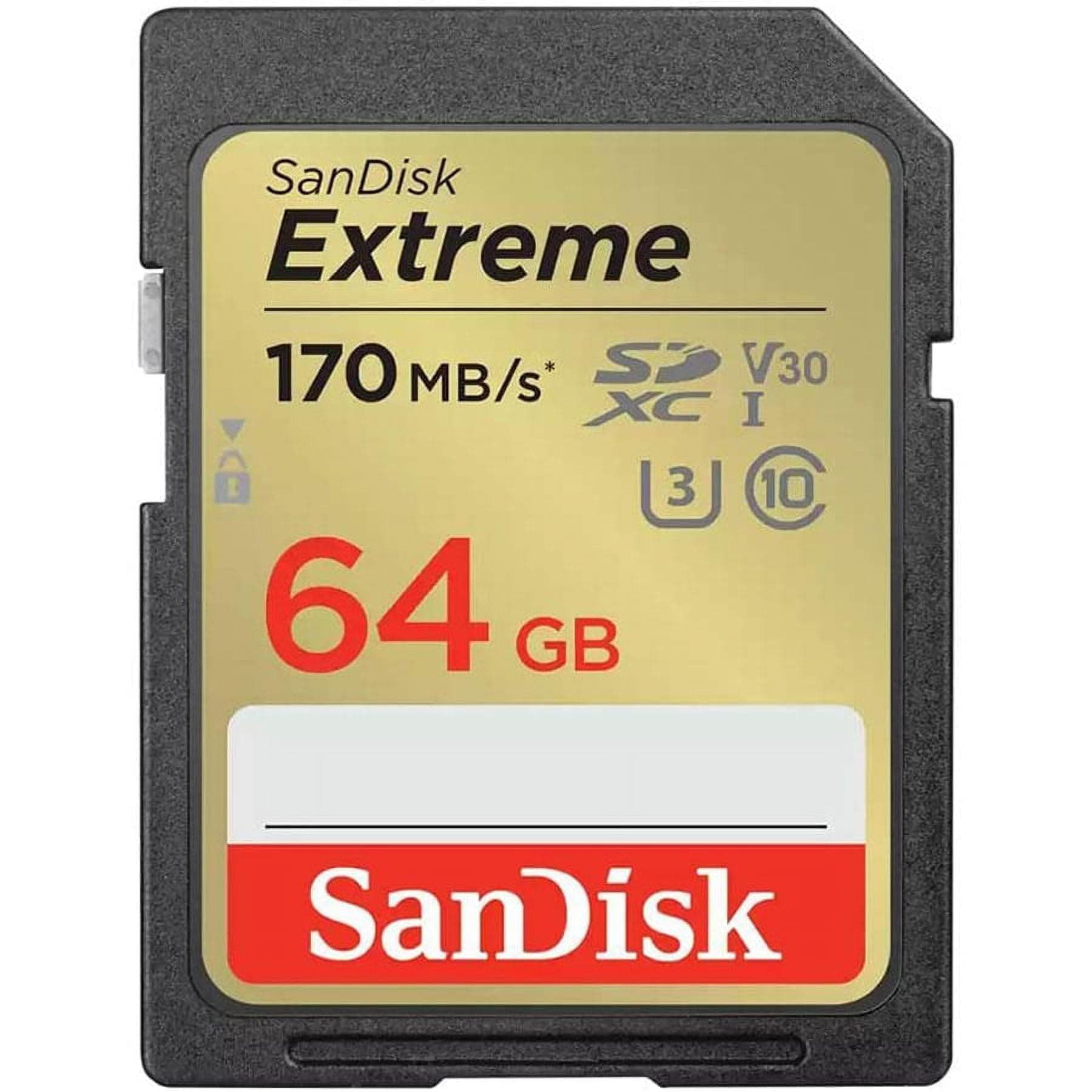 Sandisk Extreme Sdxc Card 64 GB 150 Mb/S V30 Uhs-I U3 - Sdsdxv6-064G-Gncin