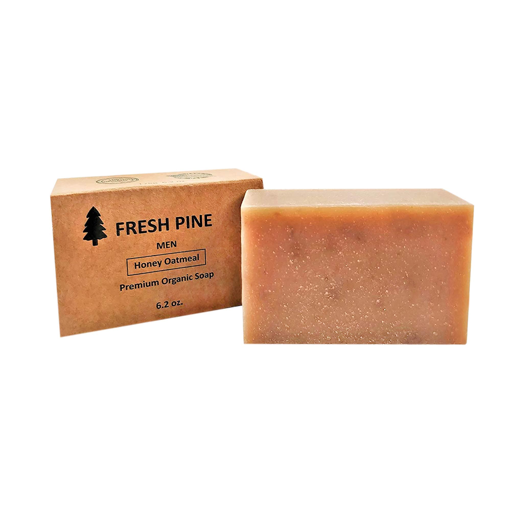 Honey Oatmeal Mens Bar Soap - Exfoliating soap bar for men, all natural bar soap Milk, Honey & Oatmeal Organic Shower Bath Soap, Amazing scent and rich lather soap- Made in USA, Mens soap