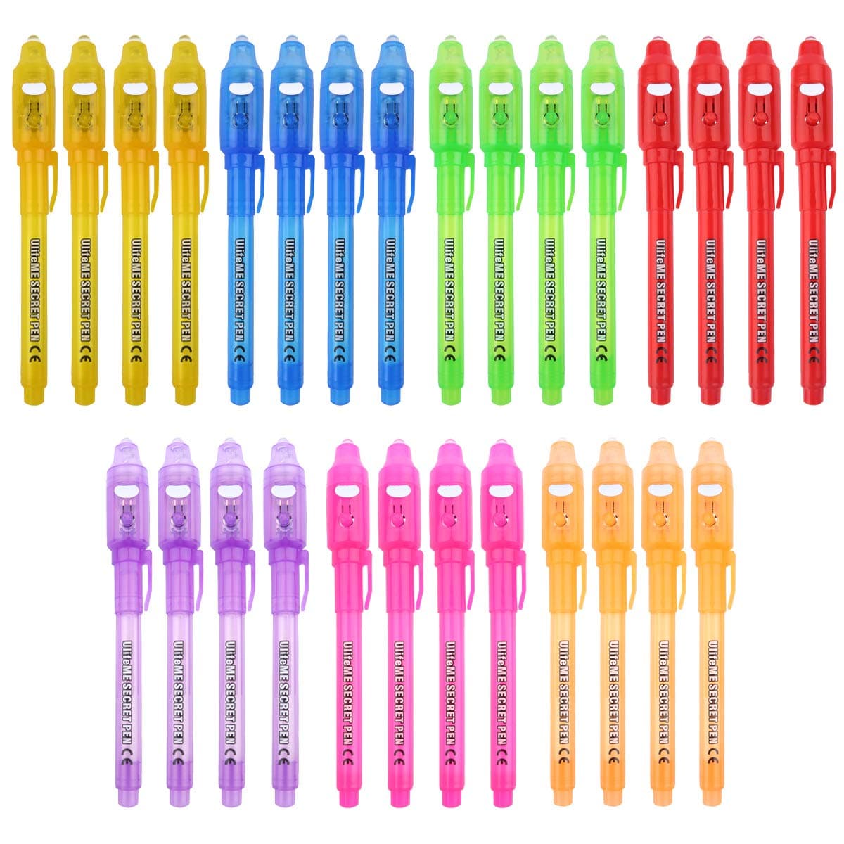 Invisible Ink Pen, 28pcs UV Spy Pens for Magic and Secret, Invisible Marker Writing with UV LED Light, Secret Messages for Birthday, Party, Activity & Festival, Gift for Kids & Children Games