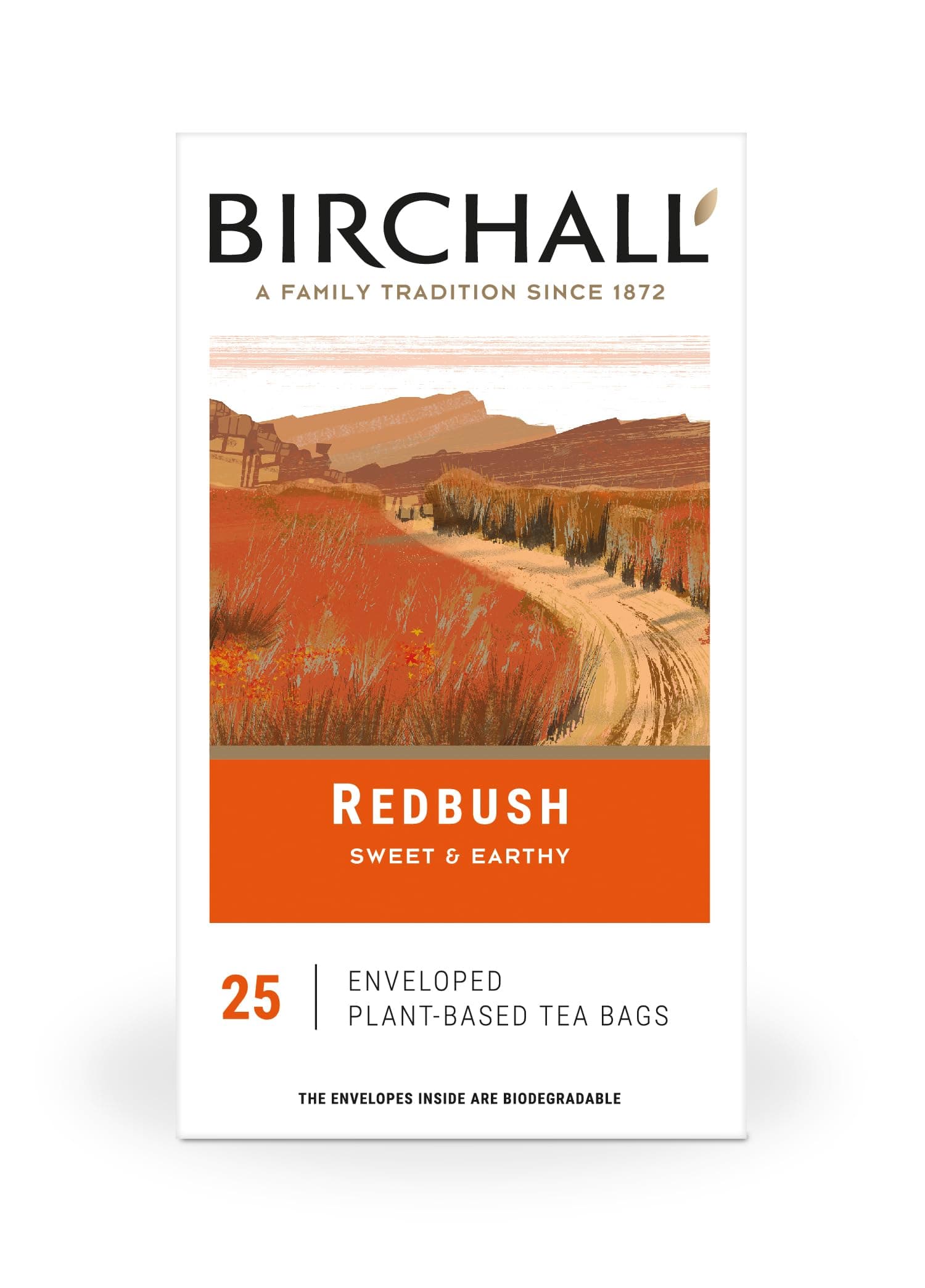 Birchall Tea Bags, Cederberg Redbush Tea, Fruit and Herbal Tea Gift Set, Caffeine Free Tea Bursting With Full Flavour, Perfect Vegan Gifts, 25 Enveloped Plant Based Prism Tea Bags