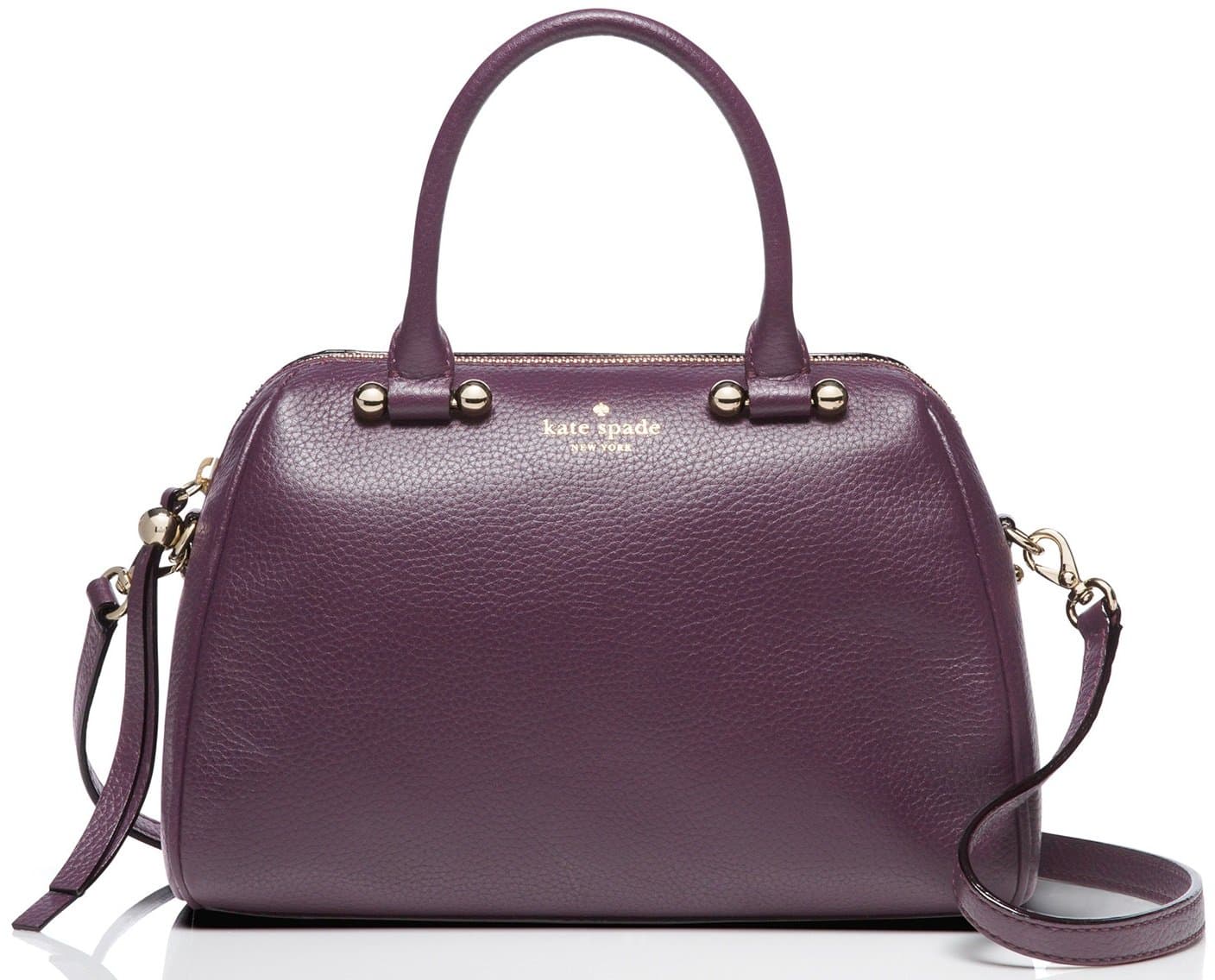 kate spade new york Charles Street Mini Brantley Satchel Shoulder Bag, Soft Aubergine