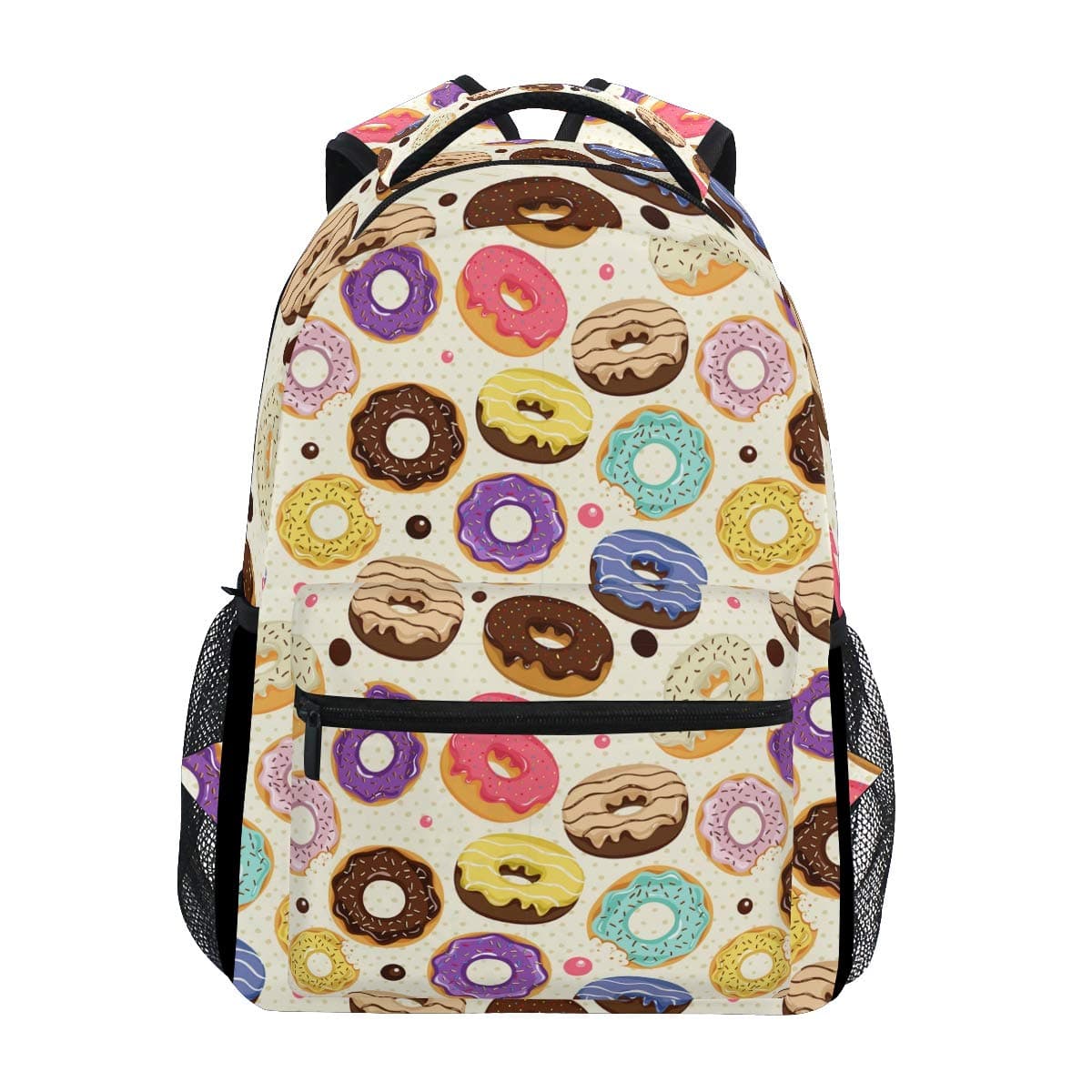 Cute Donuts with Glazing Backpack Students Shoulder Bags Travel Bag College School Backpacks