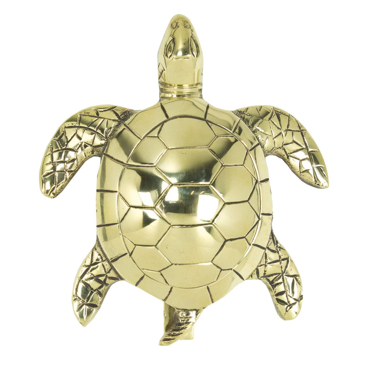 UD Large Solid Brass Sea Turtle Doorknocker