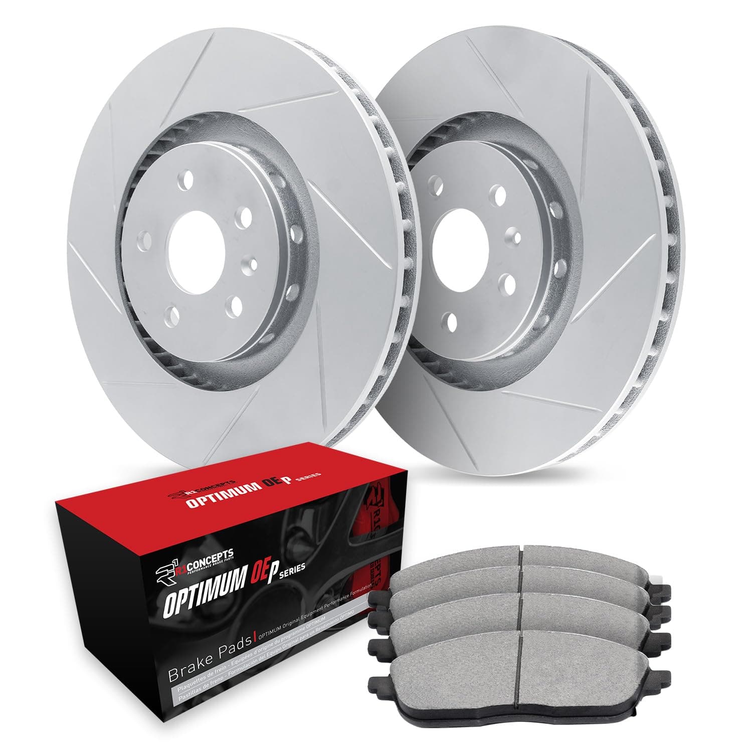 R1 Concepts Front Brakes and Rotors Kit |Front Brake Pads| Brake Rotors and Pads| Optimum OEp Brake Pads and Rotors WLUN1-39043