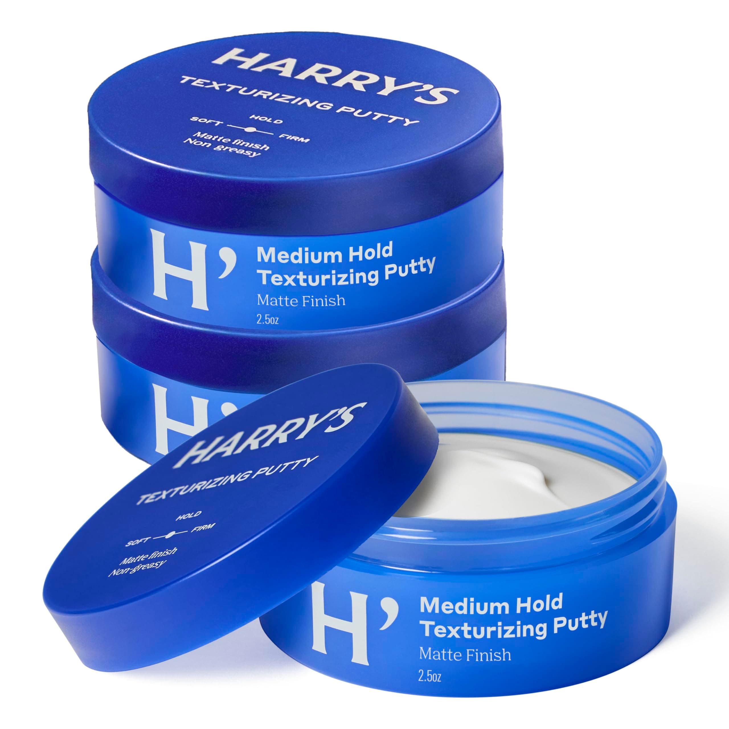 Harry's Texturizing Hair Putty, Mens Hair Styling Products, 2.5 Fl Oz, 3 Pack