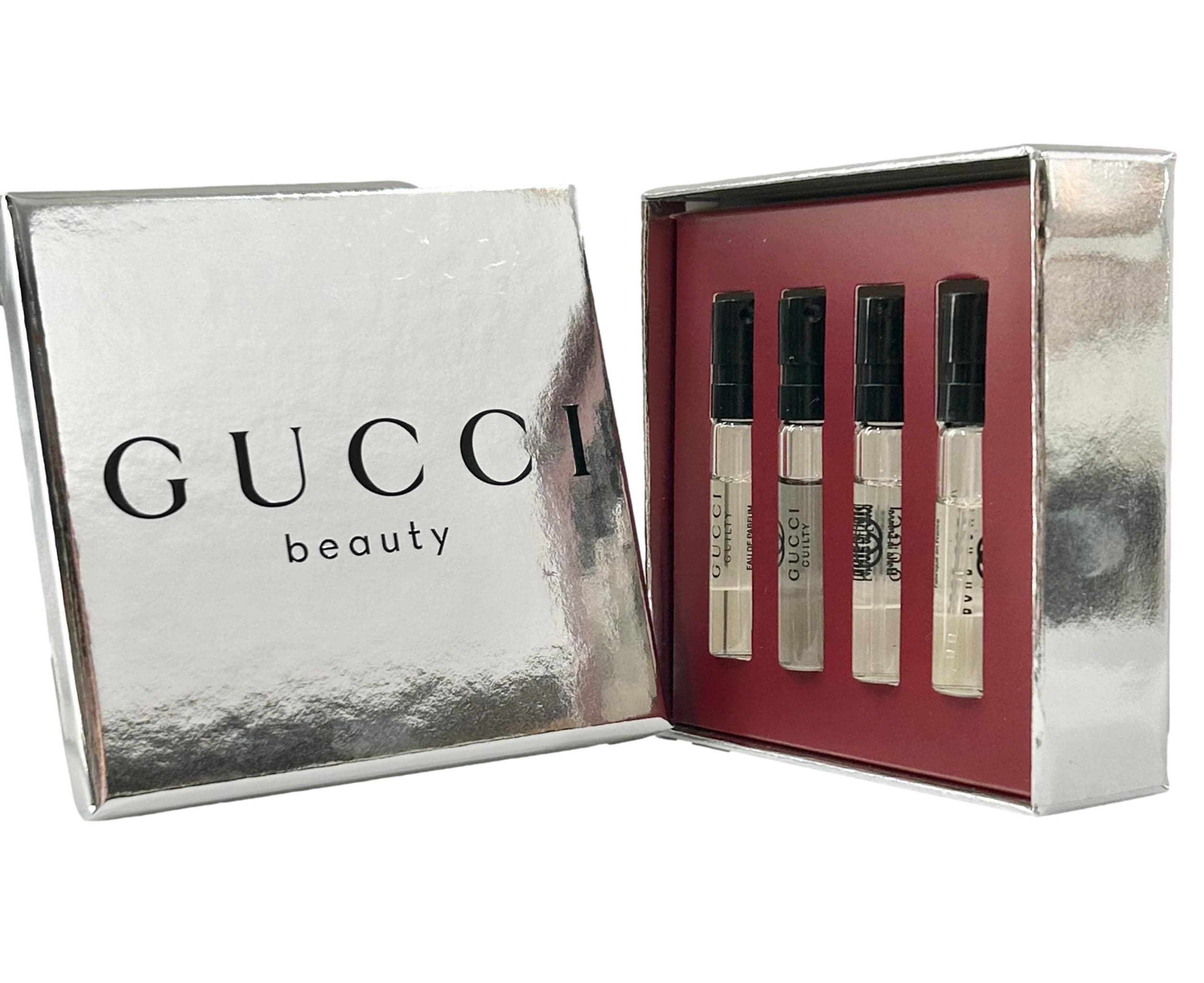 Gucci FLORA Sample Perfume WOMEN GIFT SET FLORA GOREGEOUS GARDENIA, FLORA GORGEOUS ORCHID, BLOOM, GUILTY Pour Femme - 1.5 ml / 0.05 oz - set of 4 spray samples (7760)