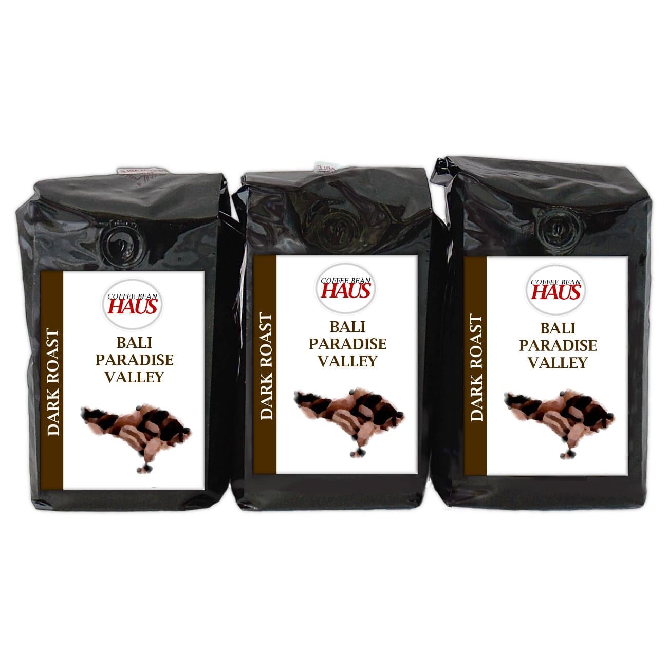 Bali Paradise Valley Dark Roast Whole Bean Coffee, Coffee Bean Haus (3pk 12 oz. Bag)