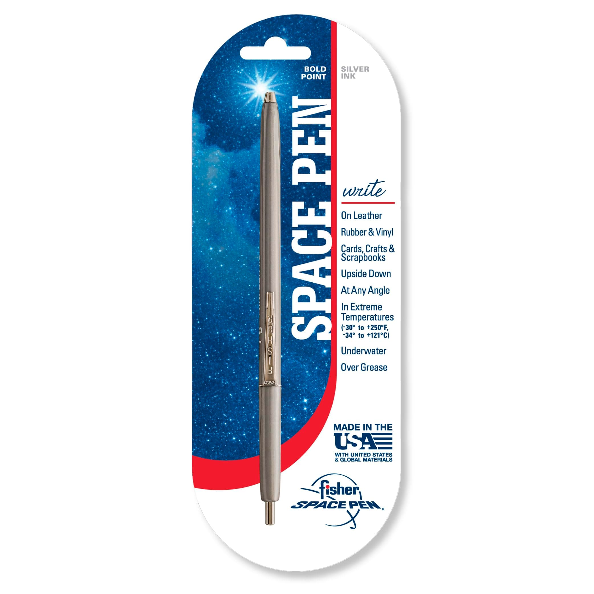 Silver Space Pen - Bold Point, Blistered (SR80SL)