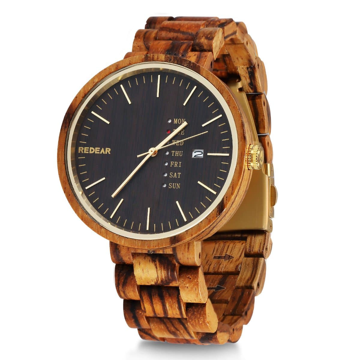 STAJOY Wood Watches for Men,Handmade Casual Quartz Lightweight Wrist Watches
