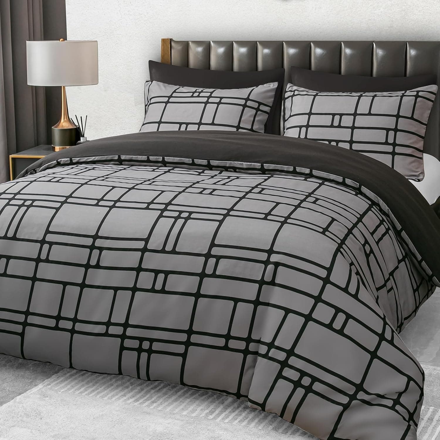 Pamposh King Size Duvet Cover Sets Premium Microfiber Duvet Cover King Size Ultrasoft Hypoallergenic Reversible Bedding Set With Zipper Closure