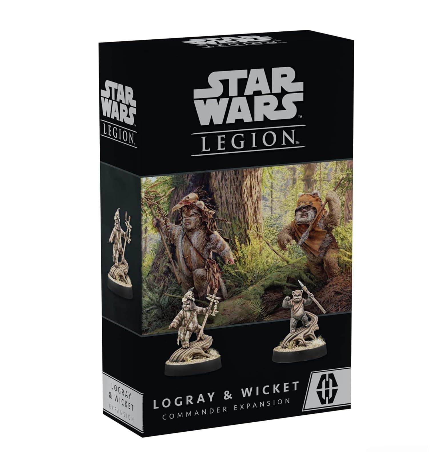 Star Wars: Legion Logray & Wicket COMMANDER EXPANSION - Heroic Ewoks! Tabletop Miniatures Game, Strategy Game for Kids and Adults, Ages 14+, 2 Players, 3 Hour Playtime, Made by Atomic Mass Games