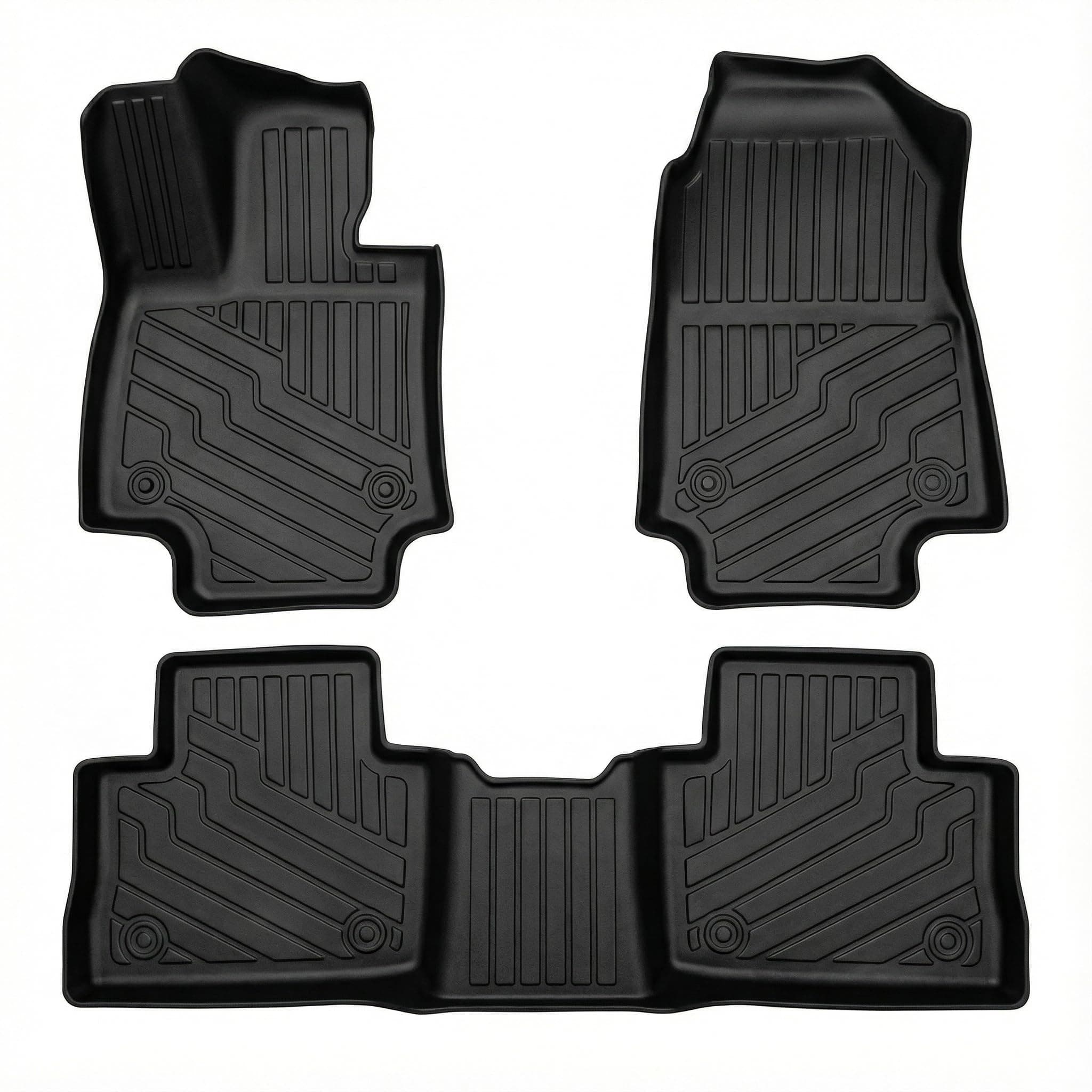 RAV4 Floor Mats Compatible with 2025 2024 2023 2022 2021 2020 2019 Toyota RAV-4，All Weather Protection Waterproof Durable Anti-Slip Odorless Custom-fit TPE Floor Liner Front and Rear Row Set