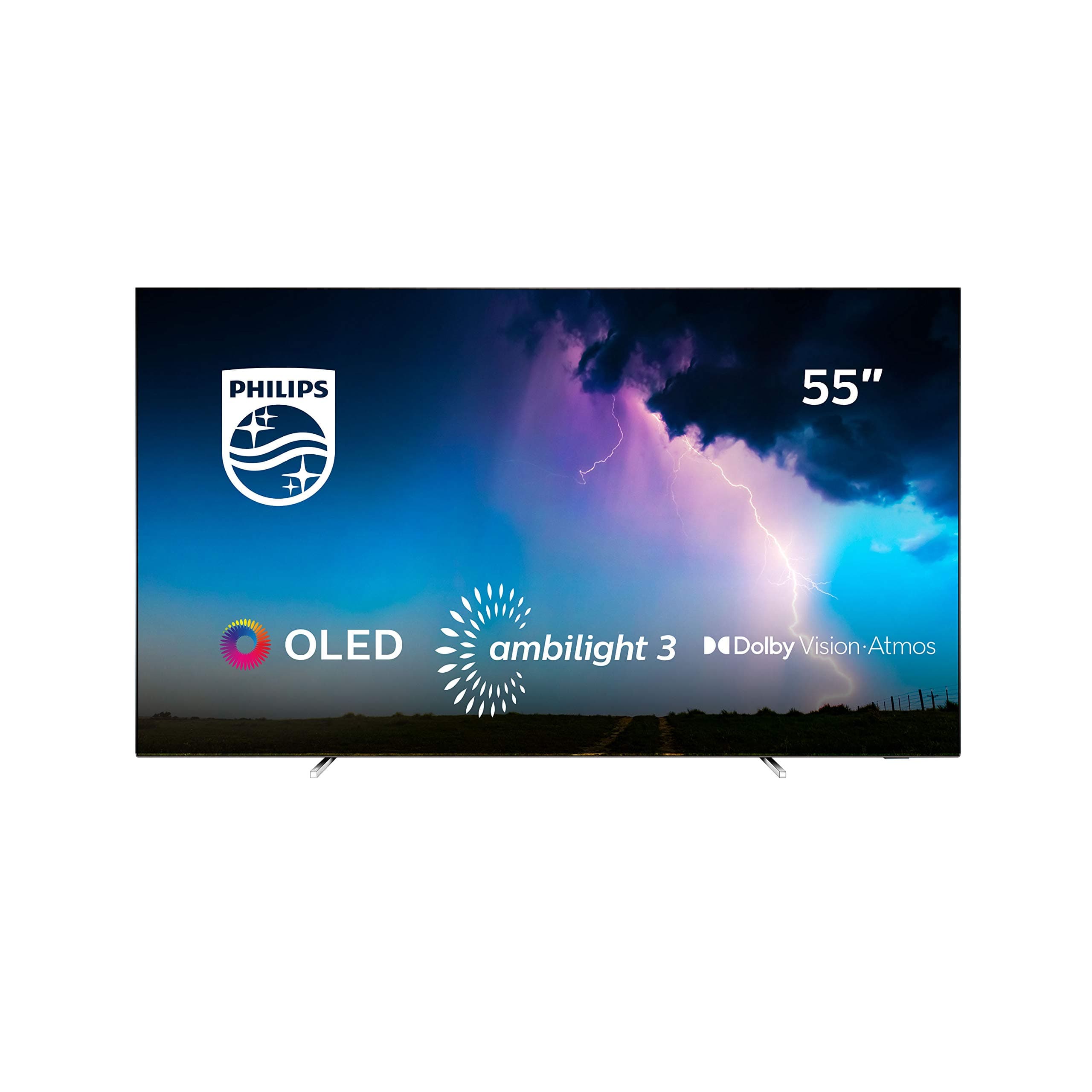 Philips TV Ambilight 55OLED754/12 TV 55 inch OLED Smart TV (4K UHD, P5 Perfect Picture Engine, Dolby Vision, Dolby Atmos, HDR 10+, Saphi Smart TV, Alexa built-in) black (2019/2020 model)