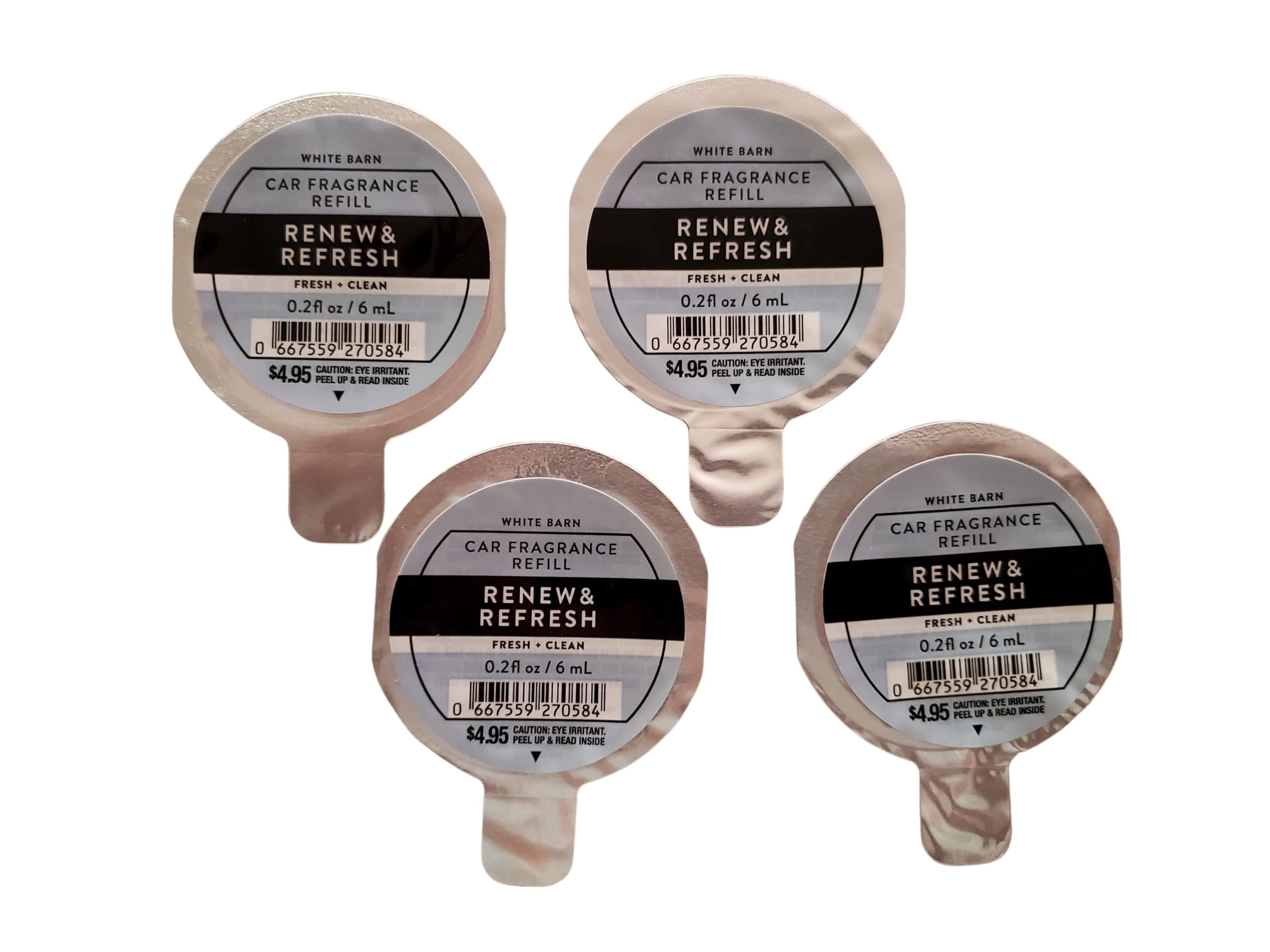 Bath and Body Works Renew & Refresh Car Disc Refills Pack of 4