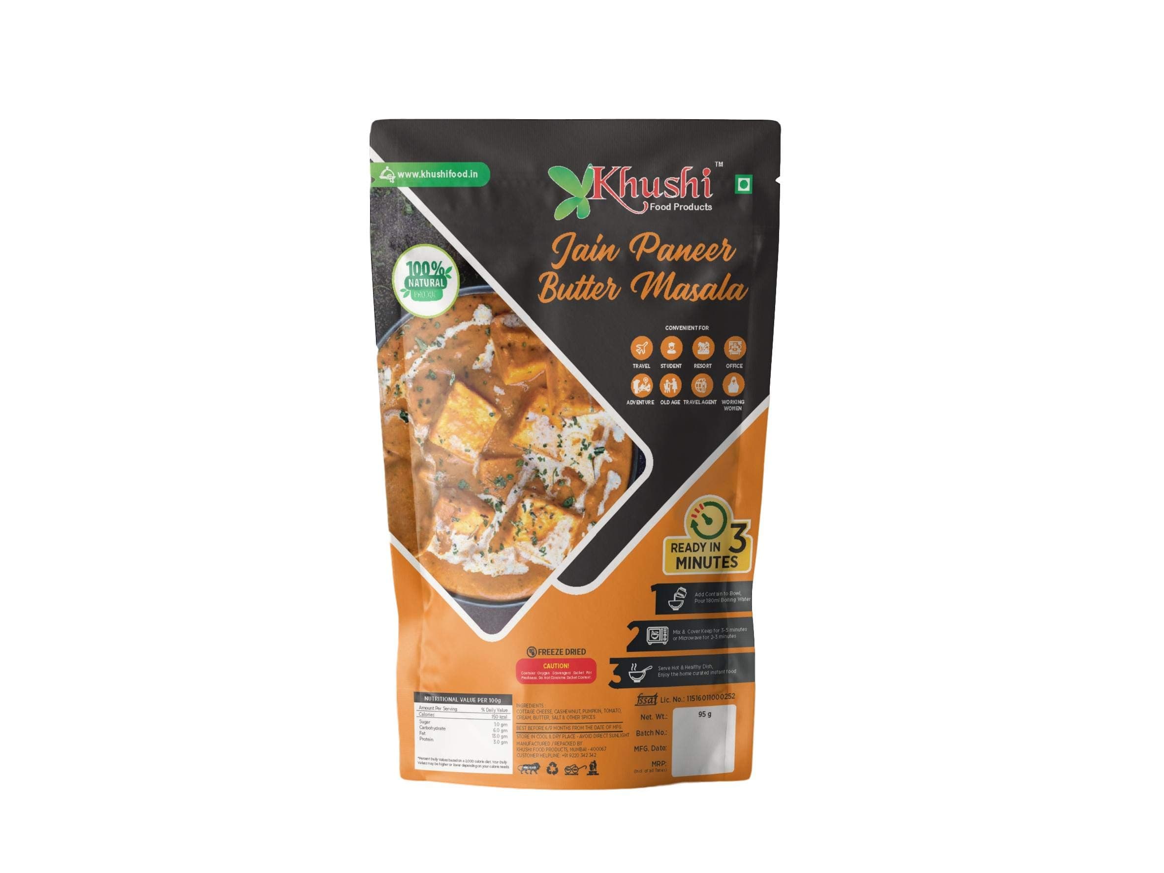 Khushi Food Products Jain Paneer Butter Masala (95 g)
