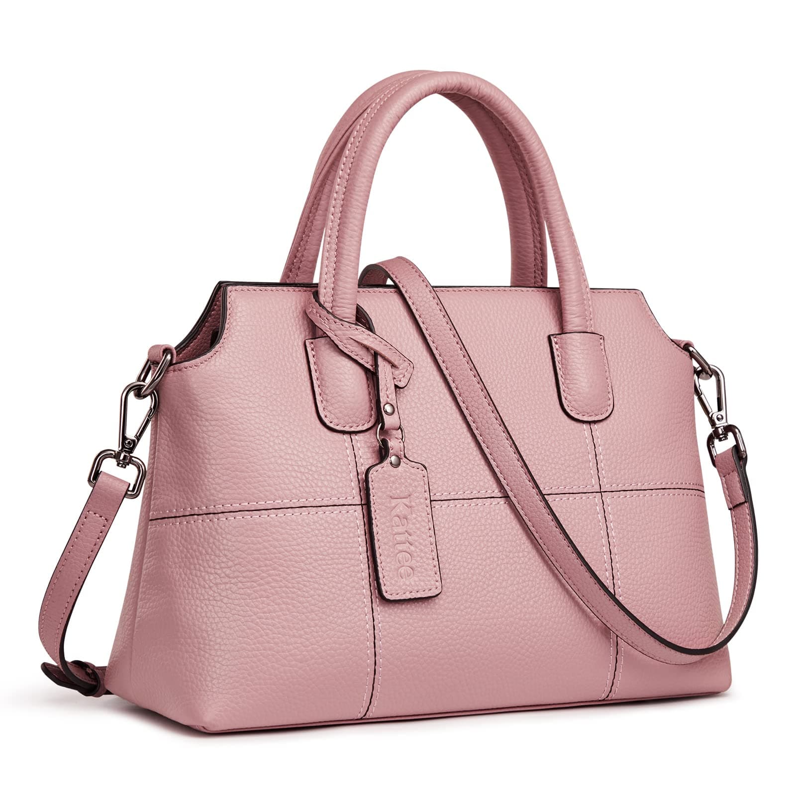 Kattee Genuine Leather Handbags for Women, Soft Hobo Satchel Shoulder Crossbody Bags Ladies Purses