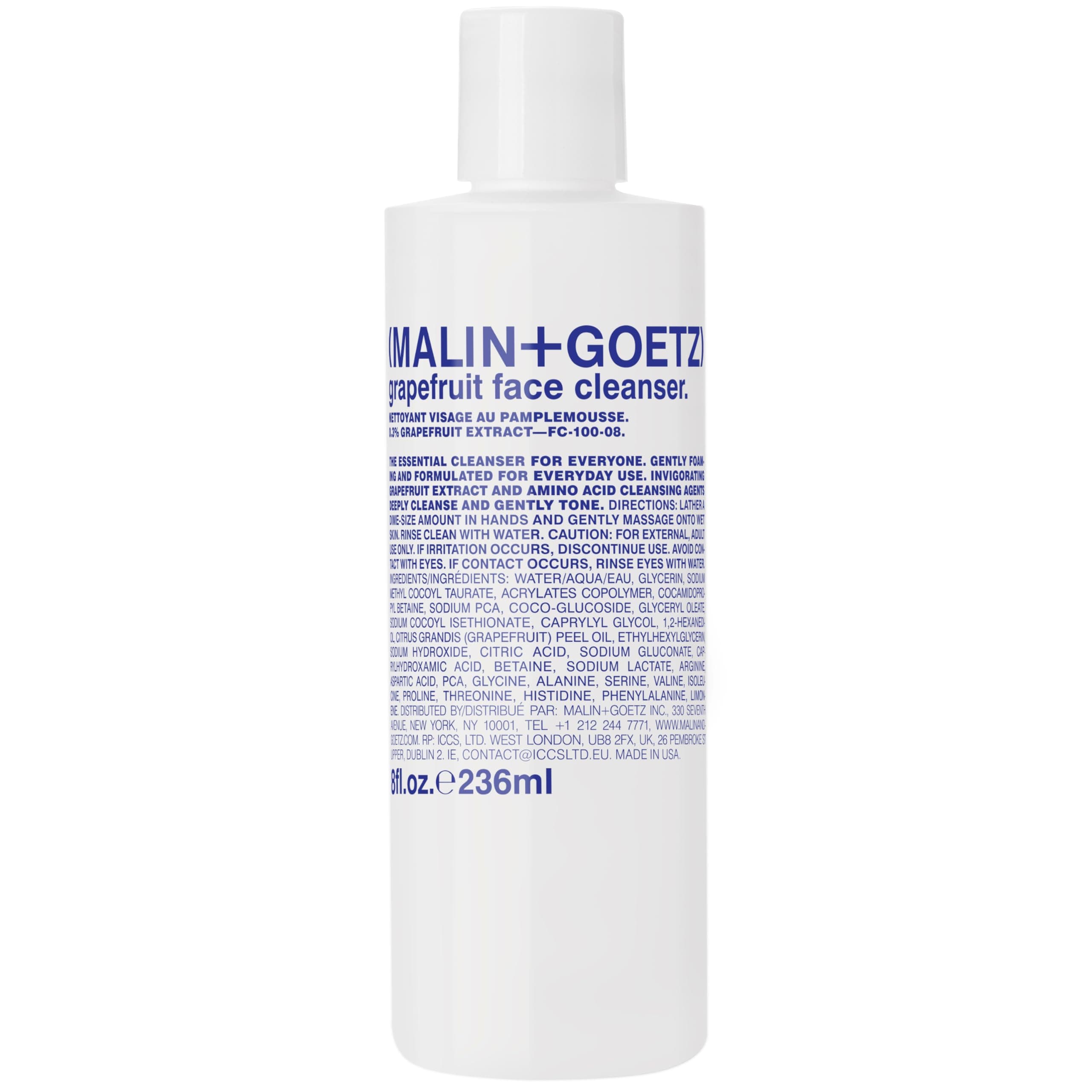 Malin + Goetz grapefruit face cleanser, 8 fl oz