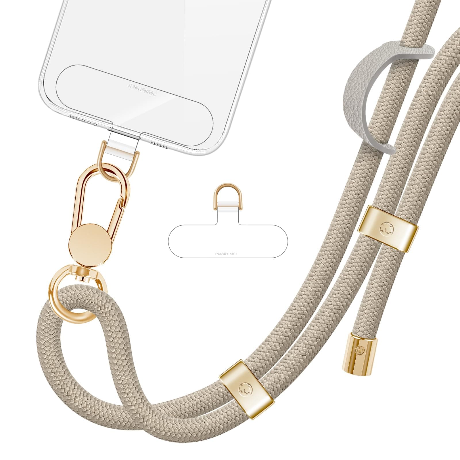 Phone Lanyard Crossbody Phone Strap Premium Neck Strap Adjustable Phones Lanyard with Upgrade Metal Buckle and 2 TPU Tether Tabs Compatible with Most Smartphones