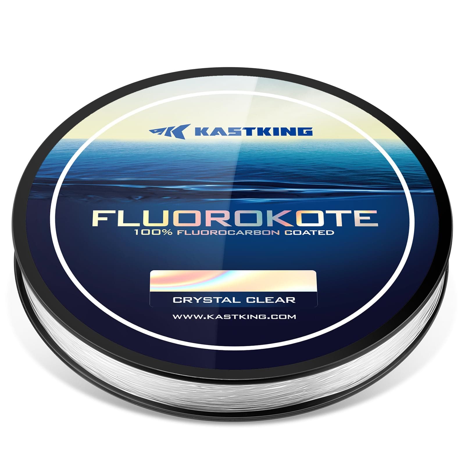 KastKing FluoroKote Fishing Line - 100% Pure Fluorocarbon Coated - 300Yds/274M Premium Spool - Upgrade from Mono and Perfect Substitute for Solid Fluorocarbon Line