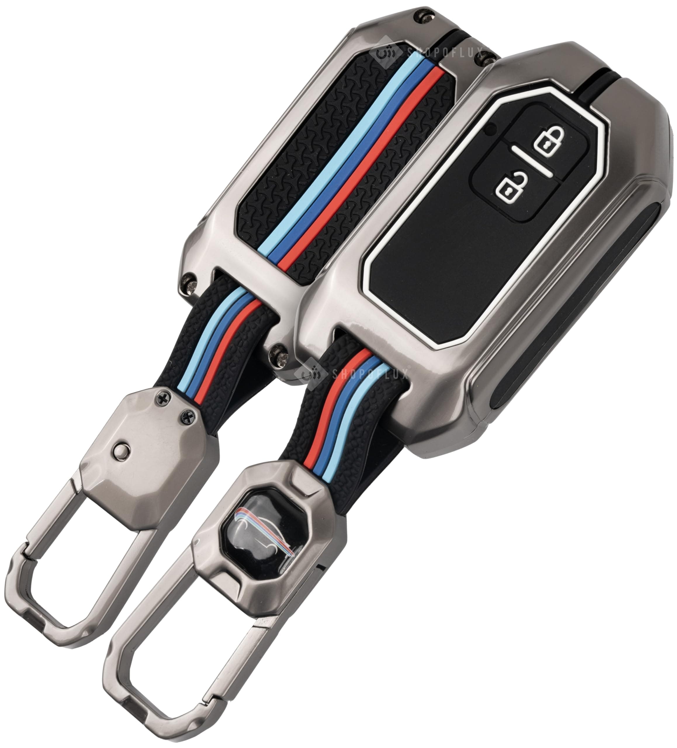 SHOPOFLUX Key Cover Compatible with Baleno, Grand Vitara, XL6, Swift, Brezza, Celerio, Ignis, Ertiga, Dzire, Fronx, Urban Cruiser, Rumion, Glanza, Hyryder 2 Button Key