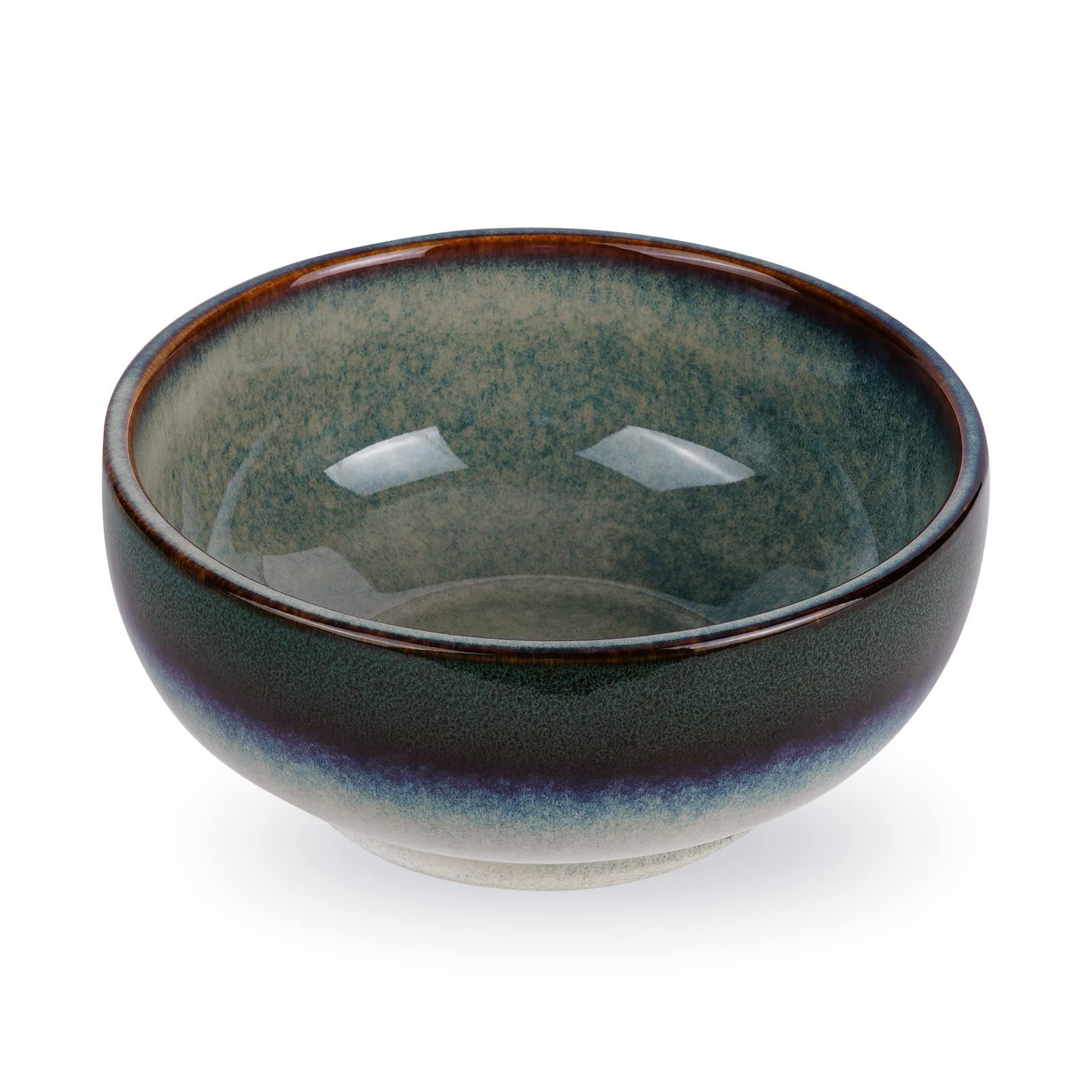 Large Ceramic Salad Bowl 60oz, Large Bowls for Eating,Extra Large Serving Bowls Glazed Porcelain,Popcorn Bowl 8" Ramen Mixing Bowl Ceramic Dishwasher & Microwavable Safe (Ink Green)