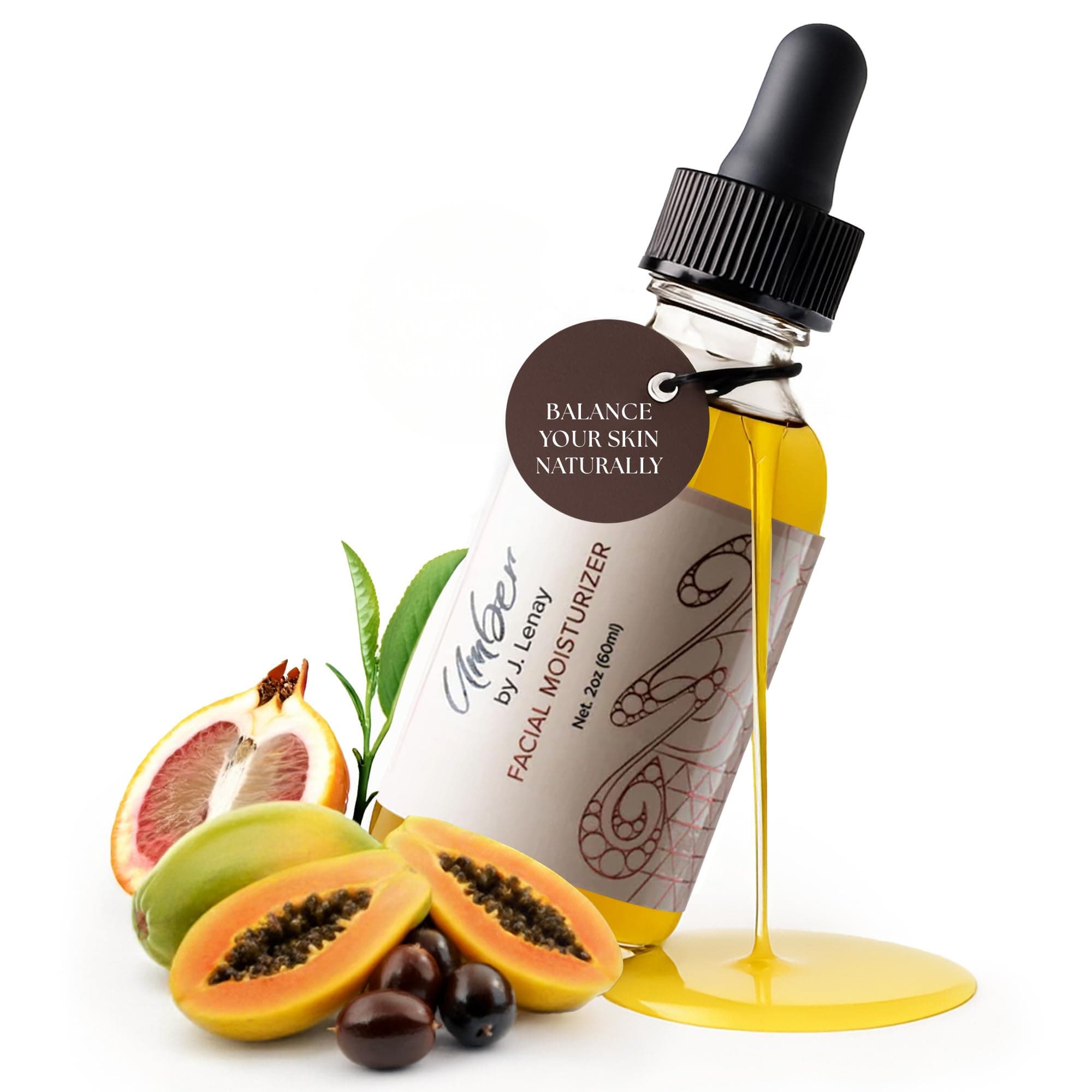 Umber By J. Lenay Facial Moisturizer Serum for Face - Hydrating & Anti-Aging Skin Care Serum - Helps Balance Sebum Production for Healthy Skin - For Dry & Sensitive Skins