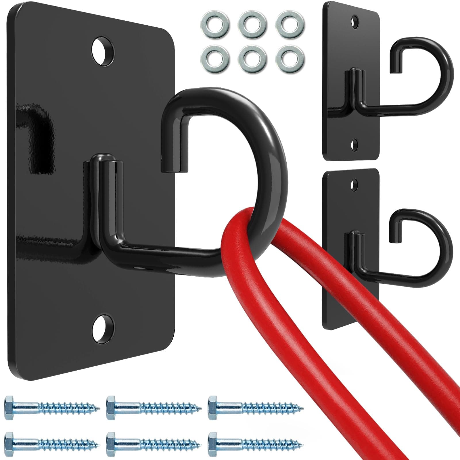 (3PCS) Wall Mount Workout Anchors,Resistance Band Wall Anchor,Space Saving Wall Mount Workout Anchors for Home Gym Workouts，Body Weight Straps, Suspension Training, Exercise,Stretching,Yoga