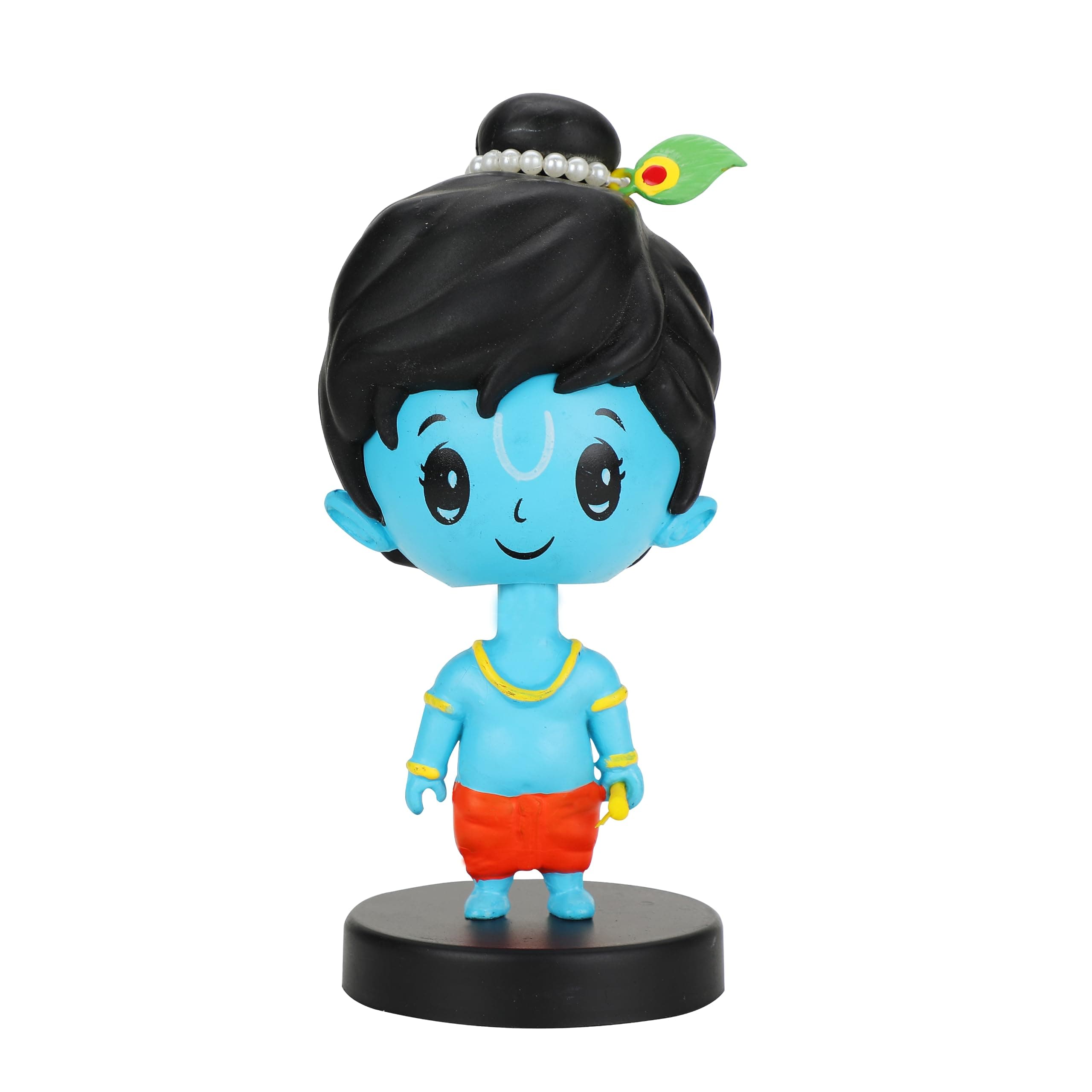 Webby Lord Shri Krishna Bobblehead Toys for Kids | Decoration Items for Home Décor, Car Dashboard, and Office Table | God Statue for Festival | Diwali | Birthday Gift for Kids, Family and Friends