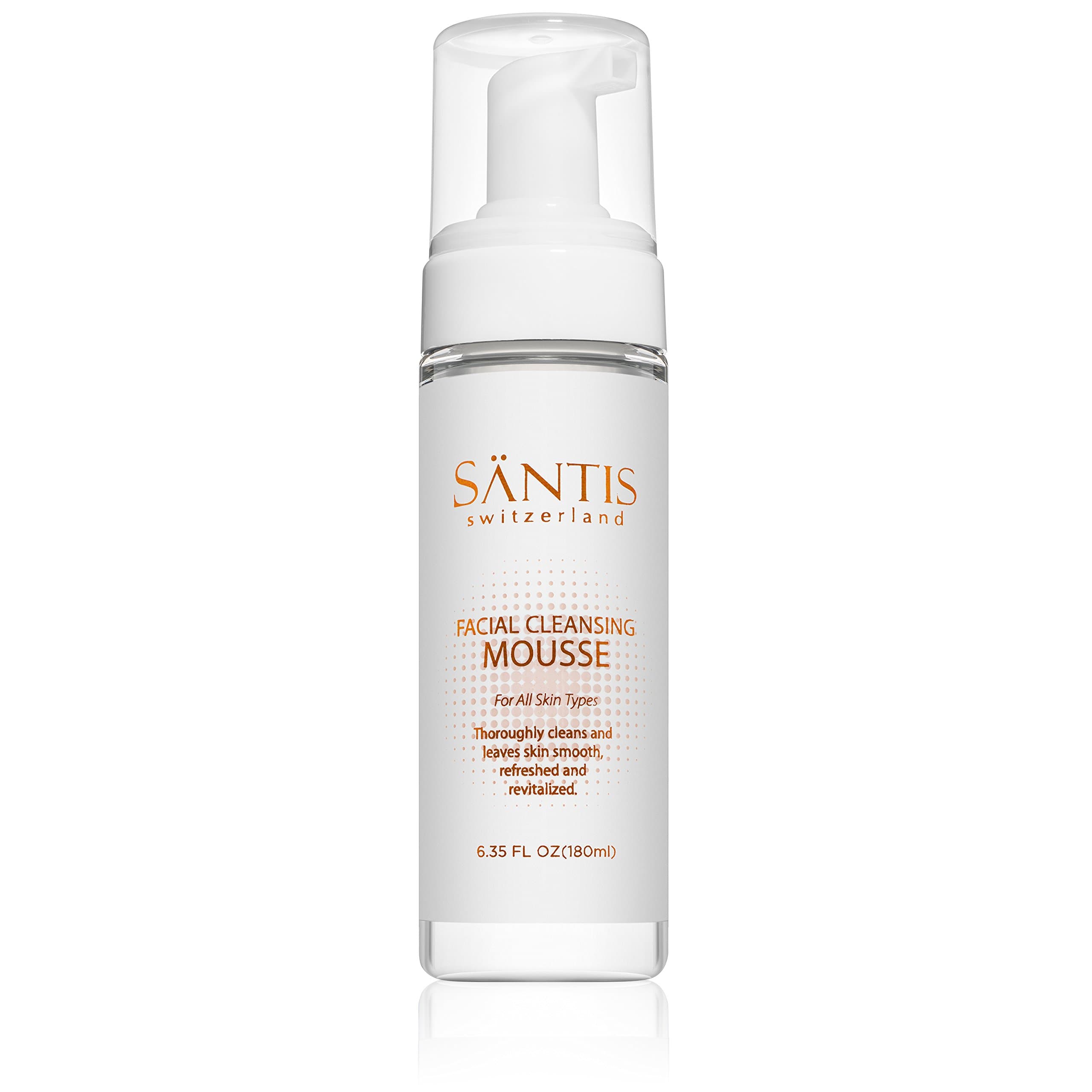 Facial Cleansing Mousse with Non-Drying Formula - Purifying Deep Foaming Cleanser - Foam Face Wash for Women and Men - Balances, Regenerates & Smoothens All Skin Types By Santis