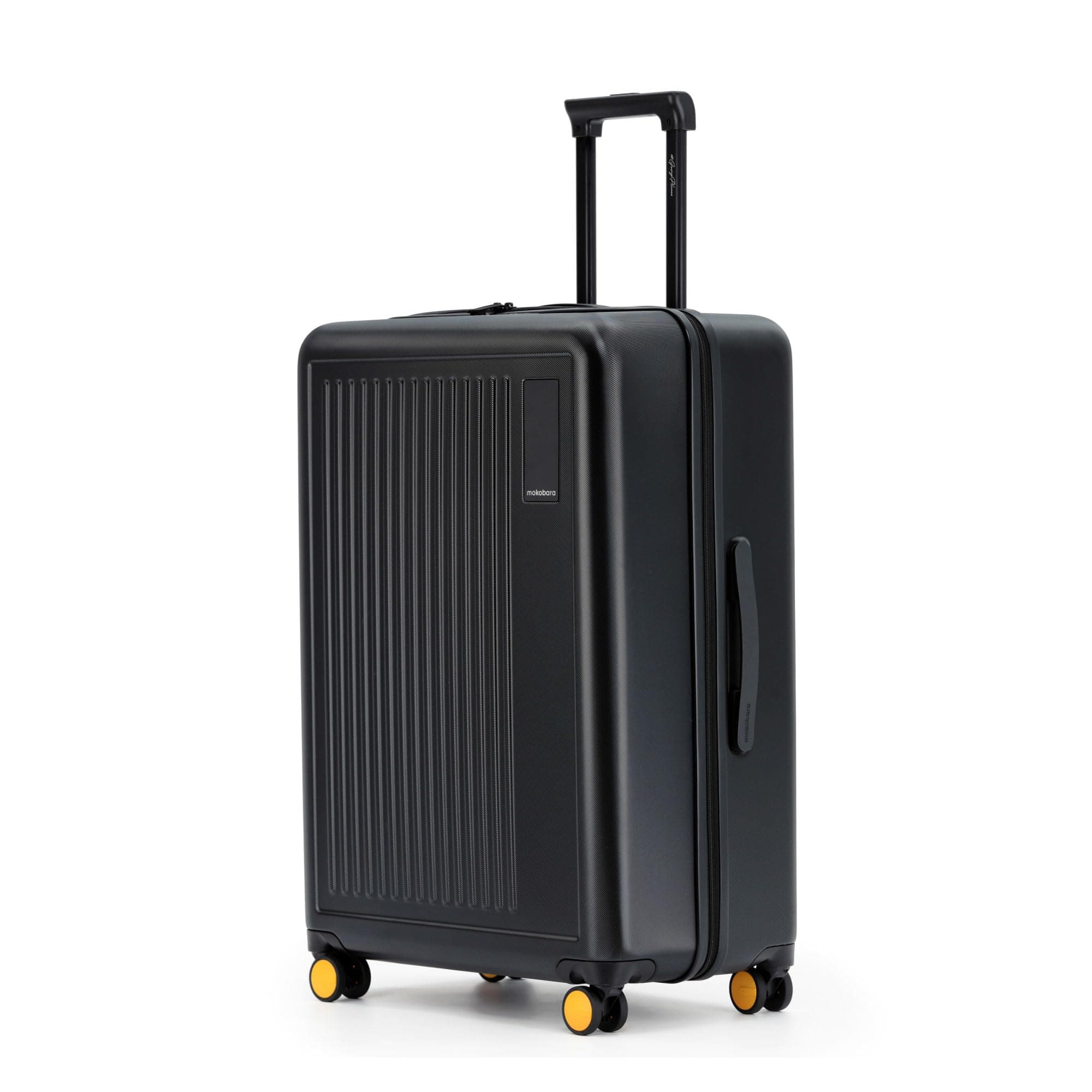- Transit Luggage Checkin Large|100 Liters Capacity Polycarbonate Hardshell|8 Hinomoto Wheels TSA Approved Lock|for Extended Trips | Black | Money Moves