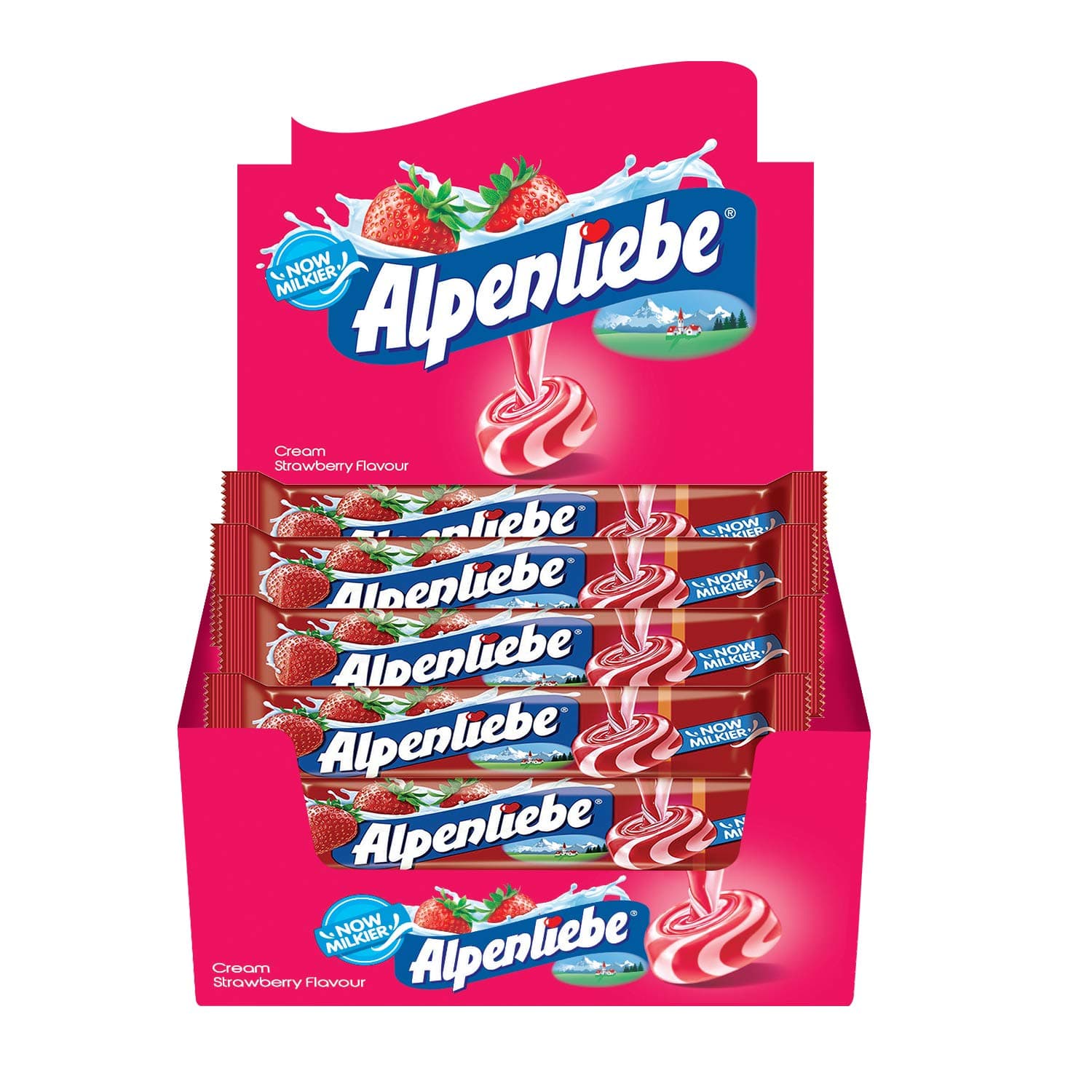- Alpenliebe Gold, Cream Strawberry Candy Stick Pack, 720 Grams- Pack of 20