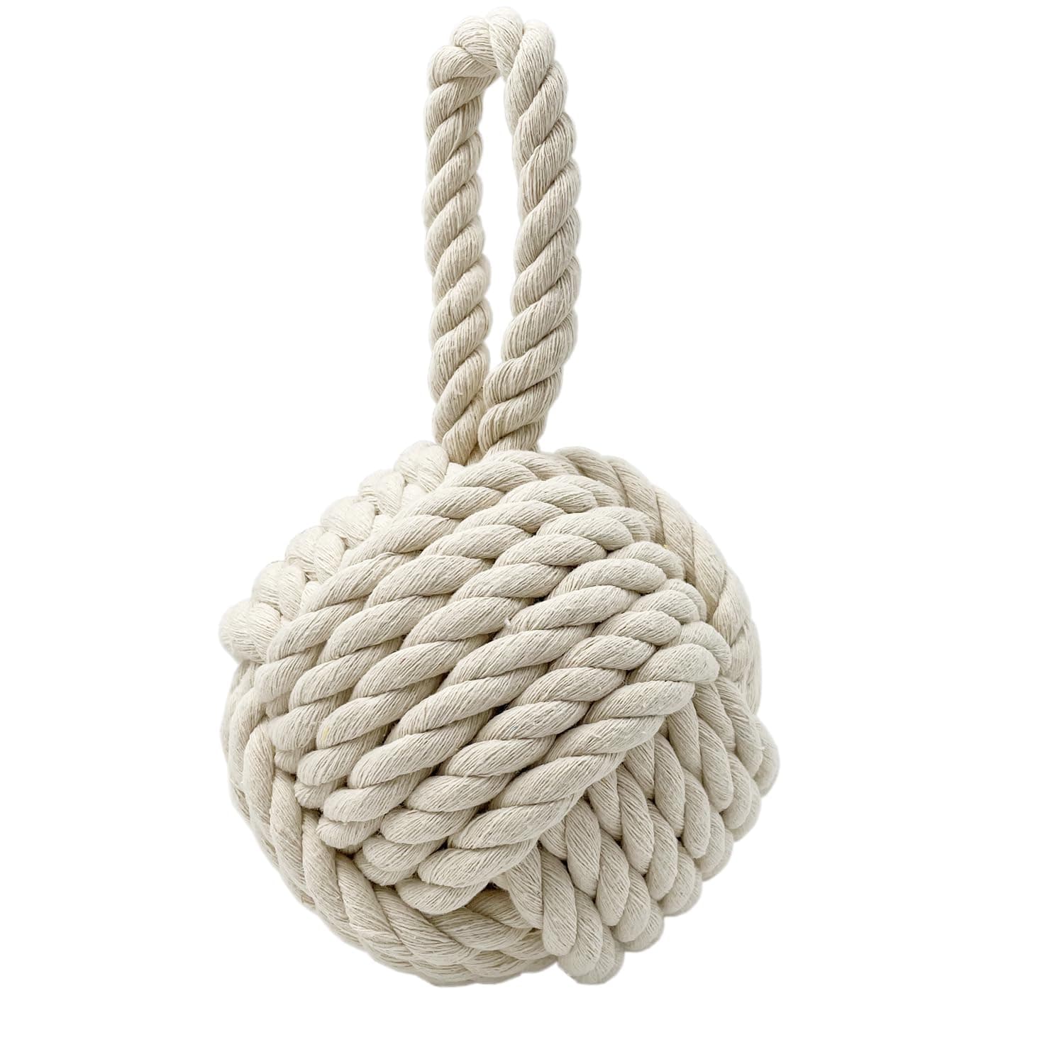 Zilphoba Door Stopper, Decorative Rope Ball Weighted Outdoor Door Stop