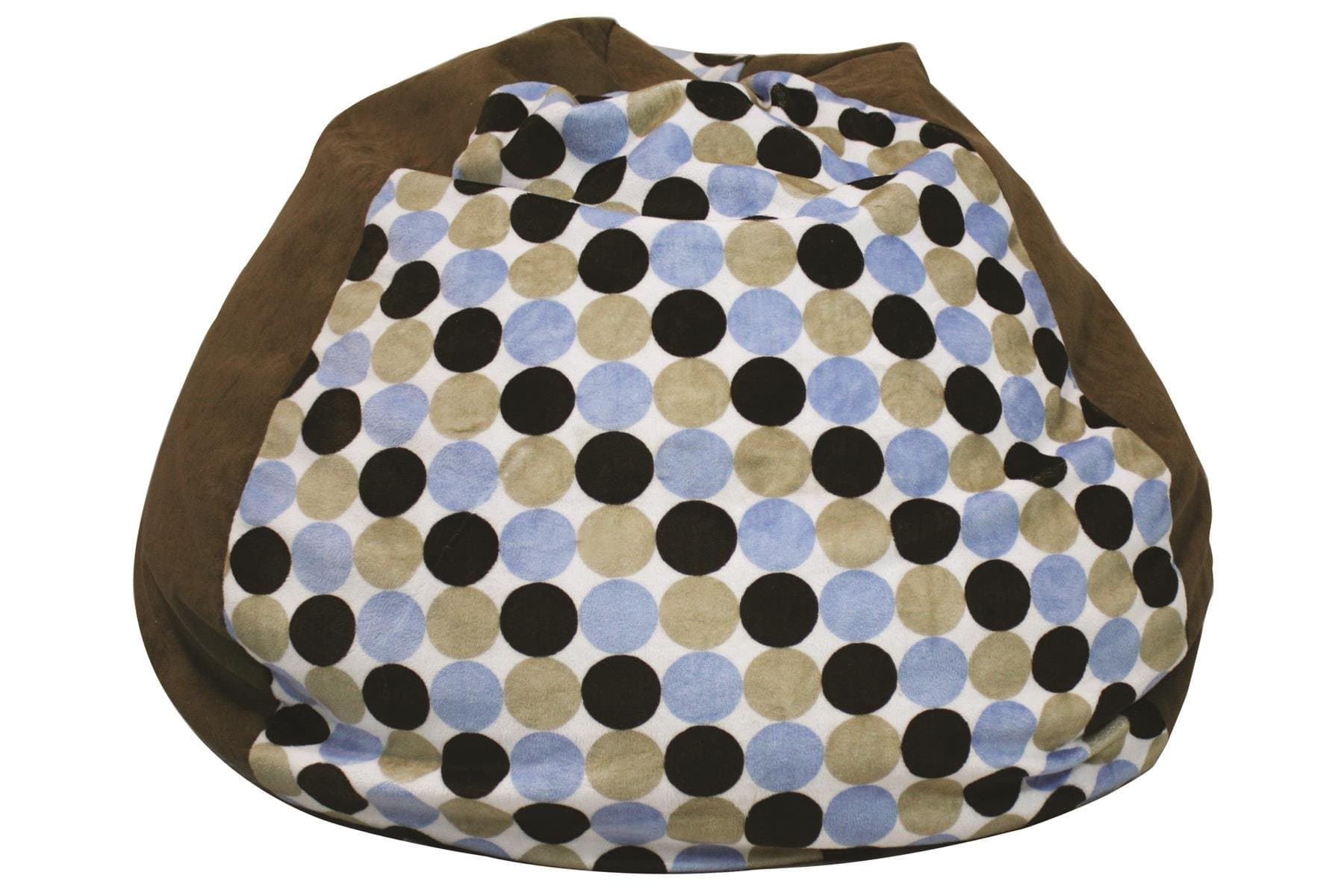 Newco Kids Bean Bag, Blue with Tan Dots