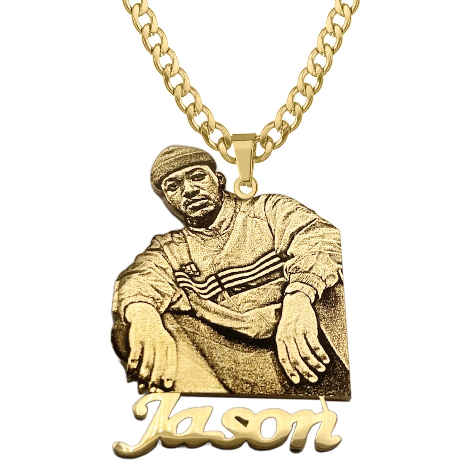 Custom Necklace Personalized Necklaces for Women Men Engraved Picture Photo Pendant Necklace 18K Gold Silver Plated Necklace