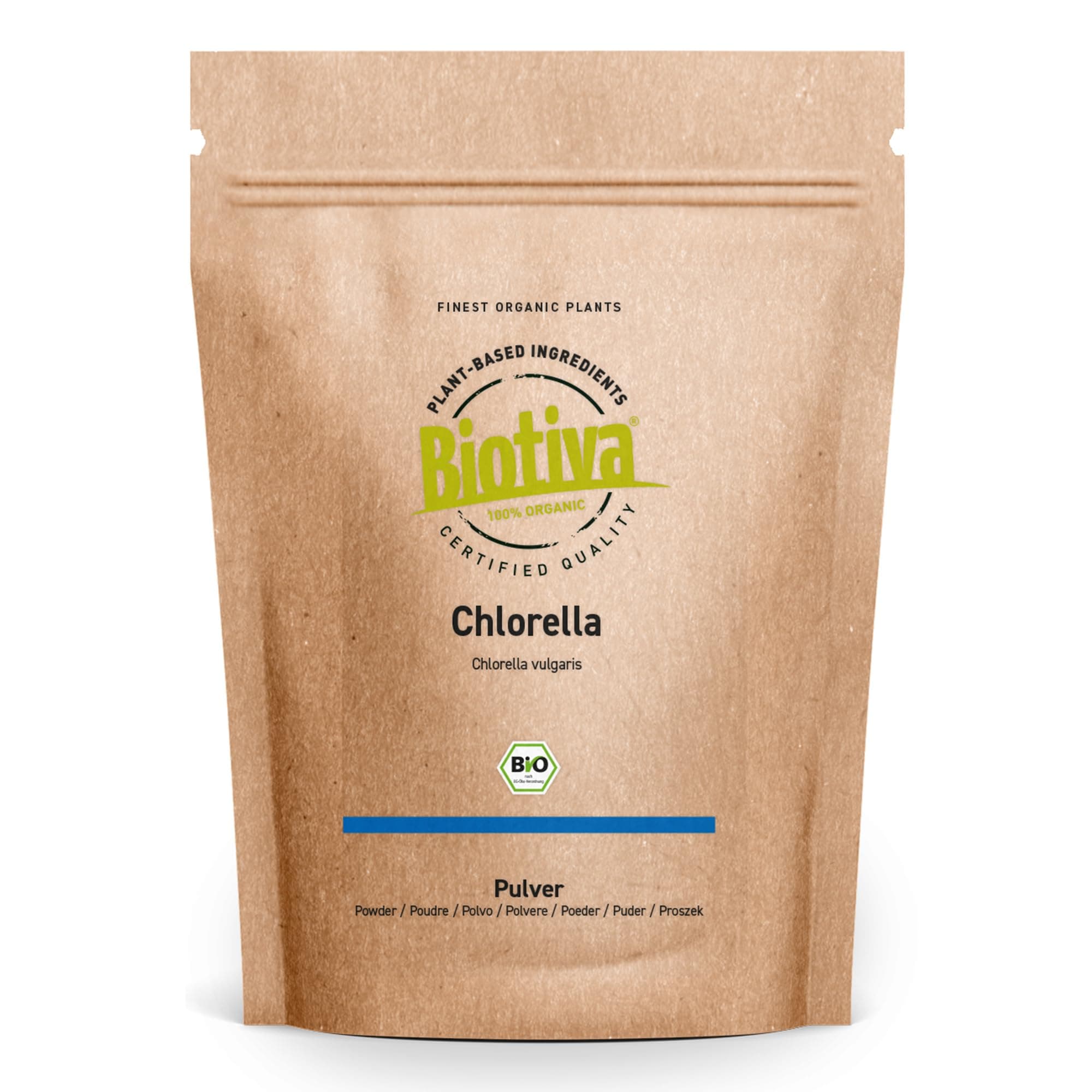 Chlorella Powder Organic 500g - Chlorella Vulgaris - Algae - Packed and Controlled in Germany (DE-ECO-005)