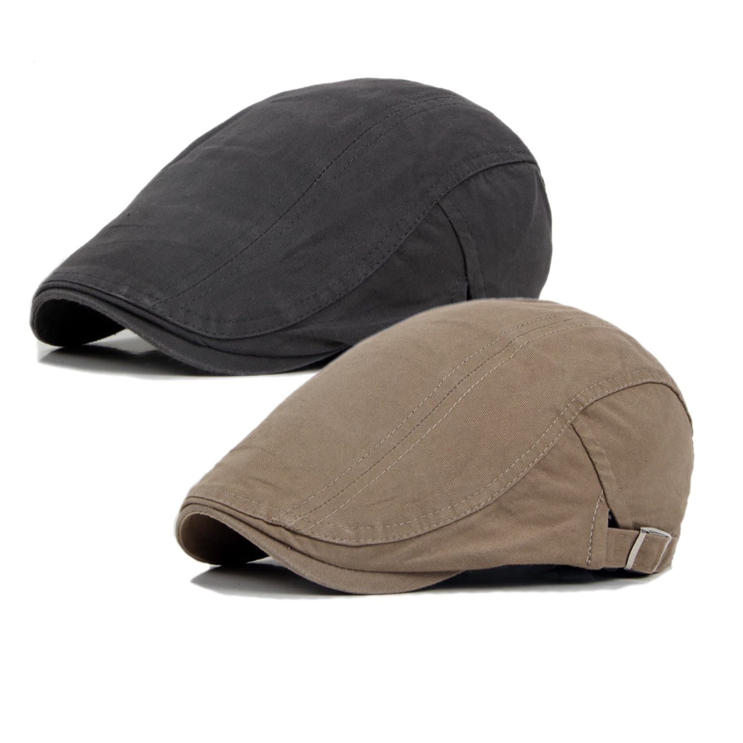 Newsboy Cap for Men Flat Hats Adjustable Breathable Irish Caps Cabbie Ivy Driving Hunting Sport Golf Outdoor