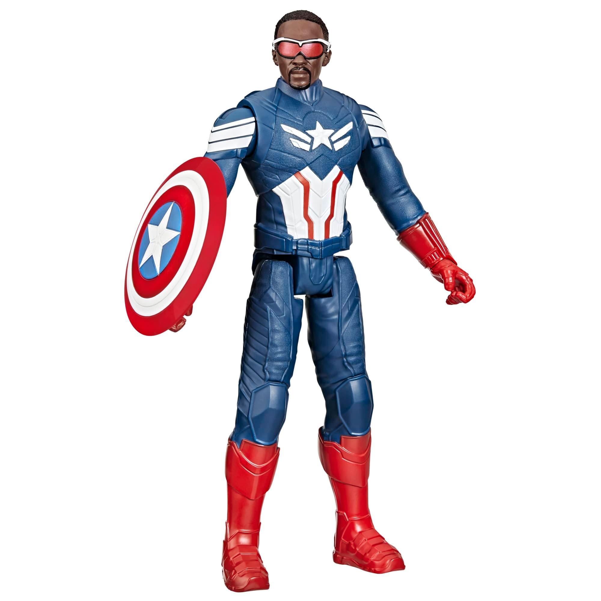 Marvel Studios Captain America Brave New World, Titan Hero Series, 12-Inch Captain America Action Figure, Super Hero Toys for Kids 4 and Up