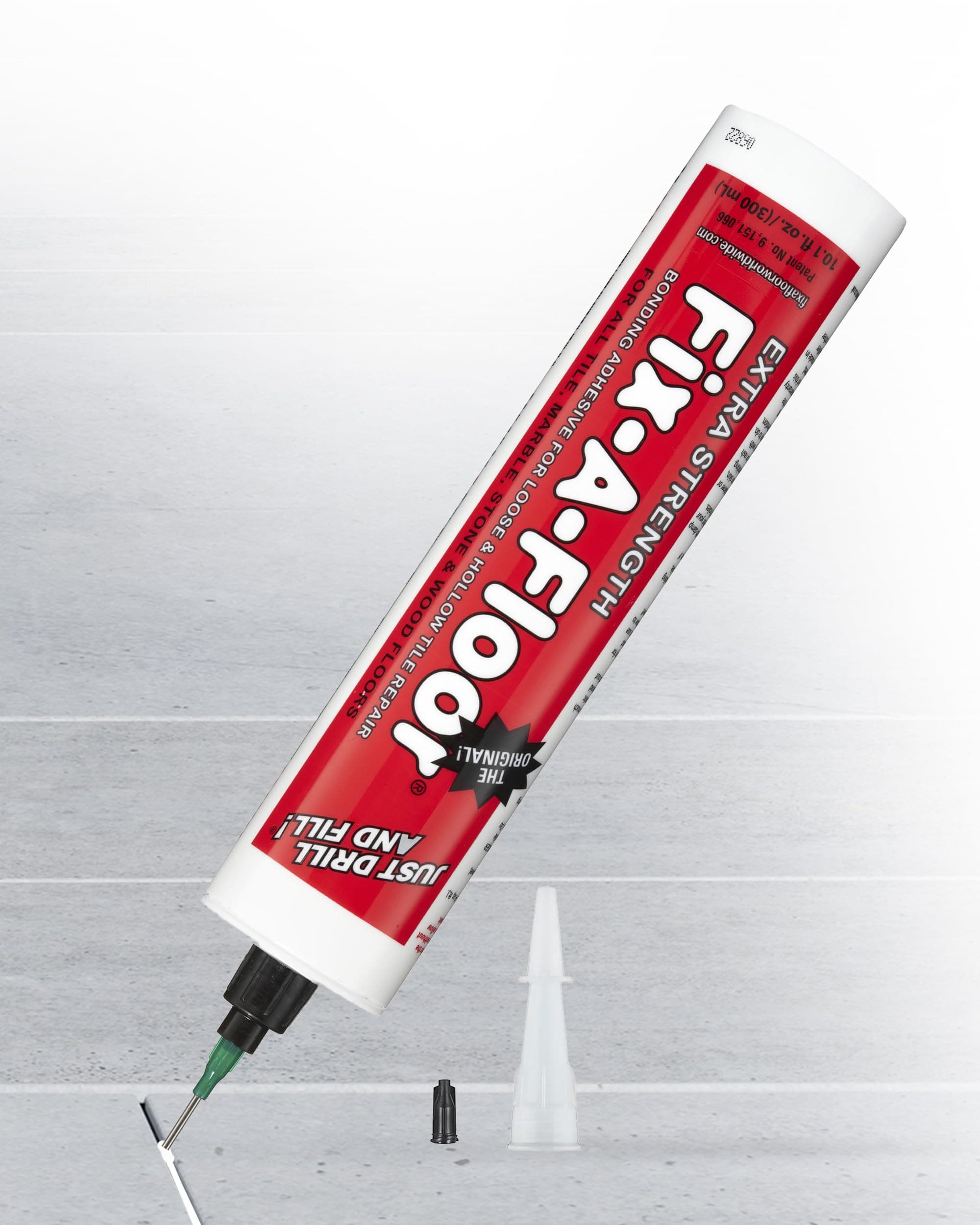 Fix A Floor Extra Strength Floor Tile Adhesive & Micro Precision Kit – Vinyl Floor Adhesive for Hollow Spots, Laminate, Creaking Wood & More – Versatile Injector Solution, 300ml Tube