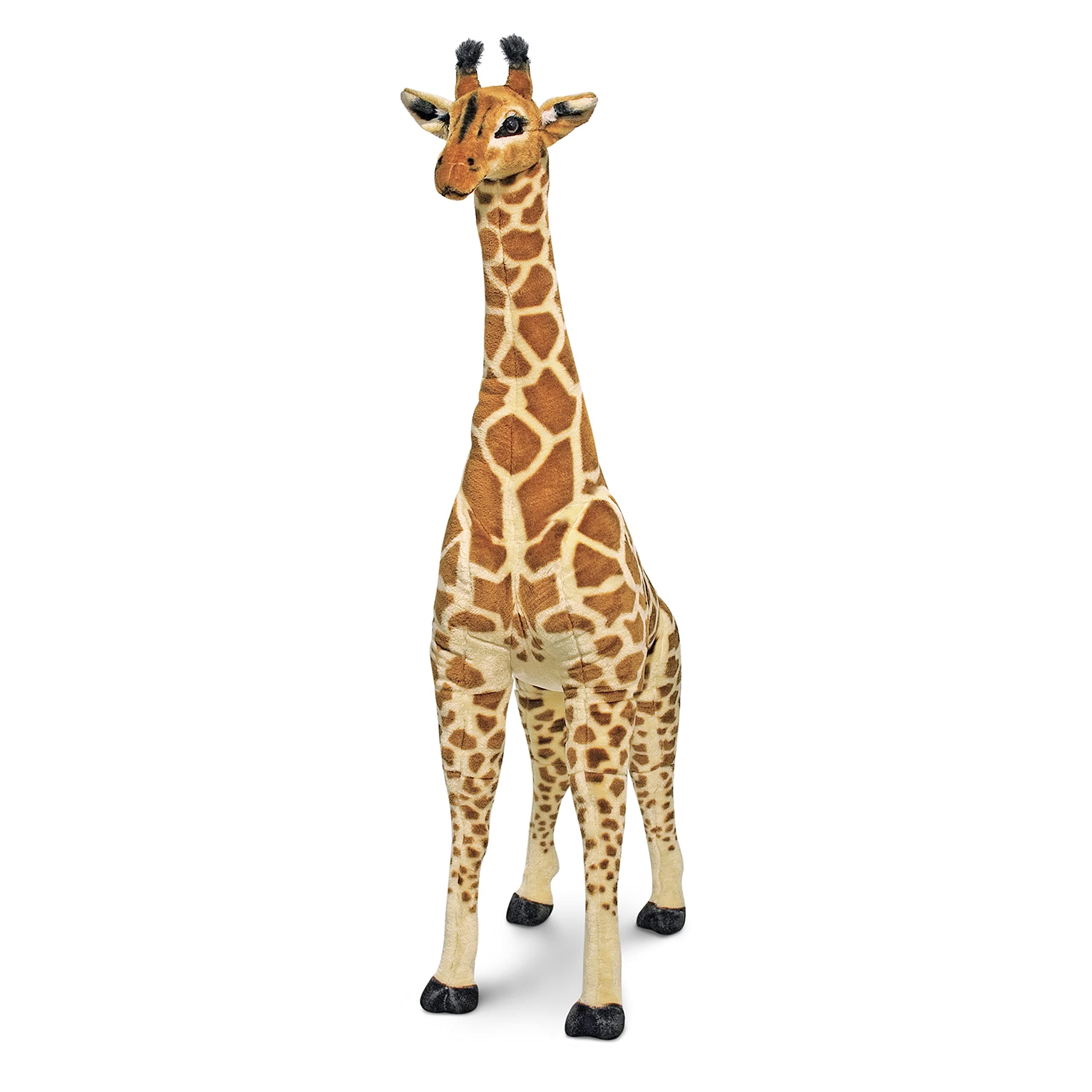 Melissa & Doug Giant Giraffe Stuffed Animal, Lifelike Plush Toy Stands Over 4-Feet Tall, Surface Washable Pretend Play Toddler Toys for Girls & Boys 3+