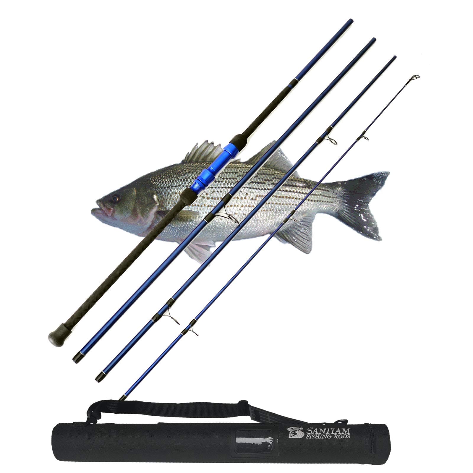 Santiam Fishing Rods Travel Rod 4 Piece 11' 17-40lb Casting Surf Rod