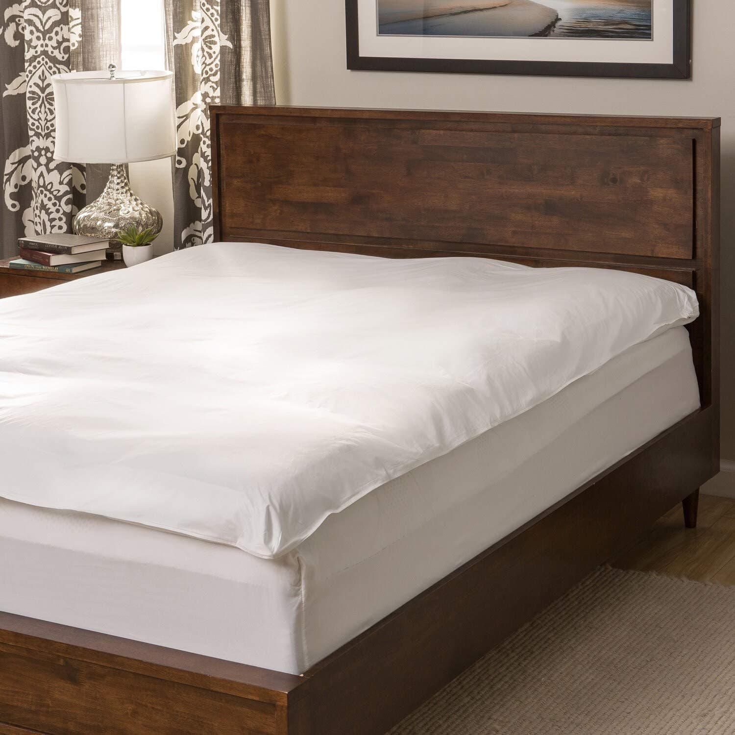 National Sleep Products Super Snooze 5-inch 230 Thread Count Baffled Featherbed Set - White Full