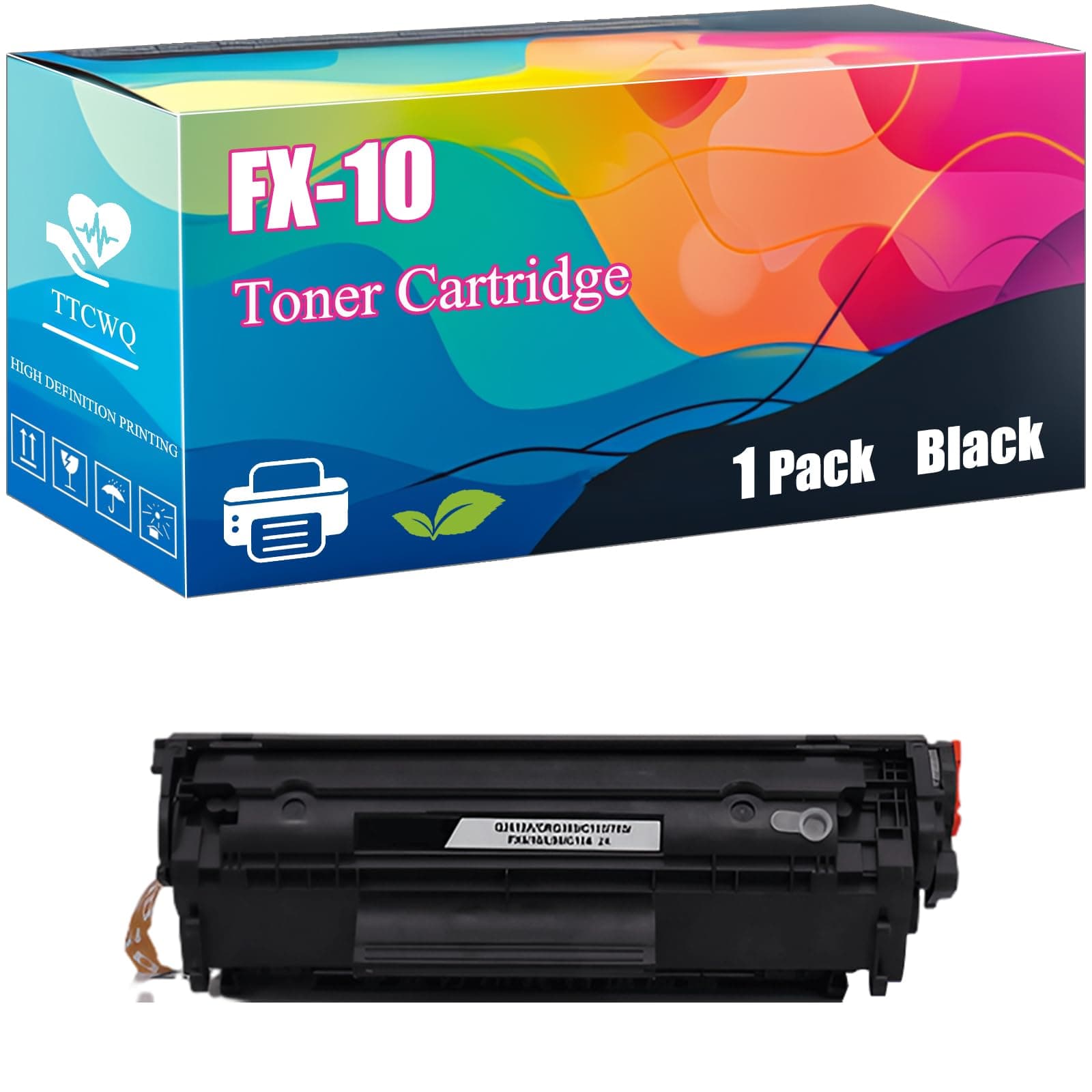 FX-10 Toner Cartridge Compatible for Canon MF4320 MF4330 MF4340 MF4380 MF4370 MF4270 MF4010 Printers, High Yield 3000 Pages, Clear Printing with Chip (Black)